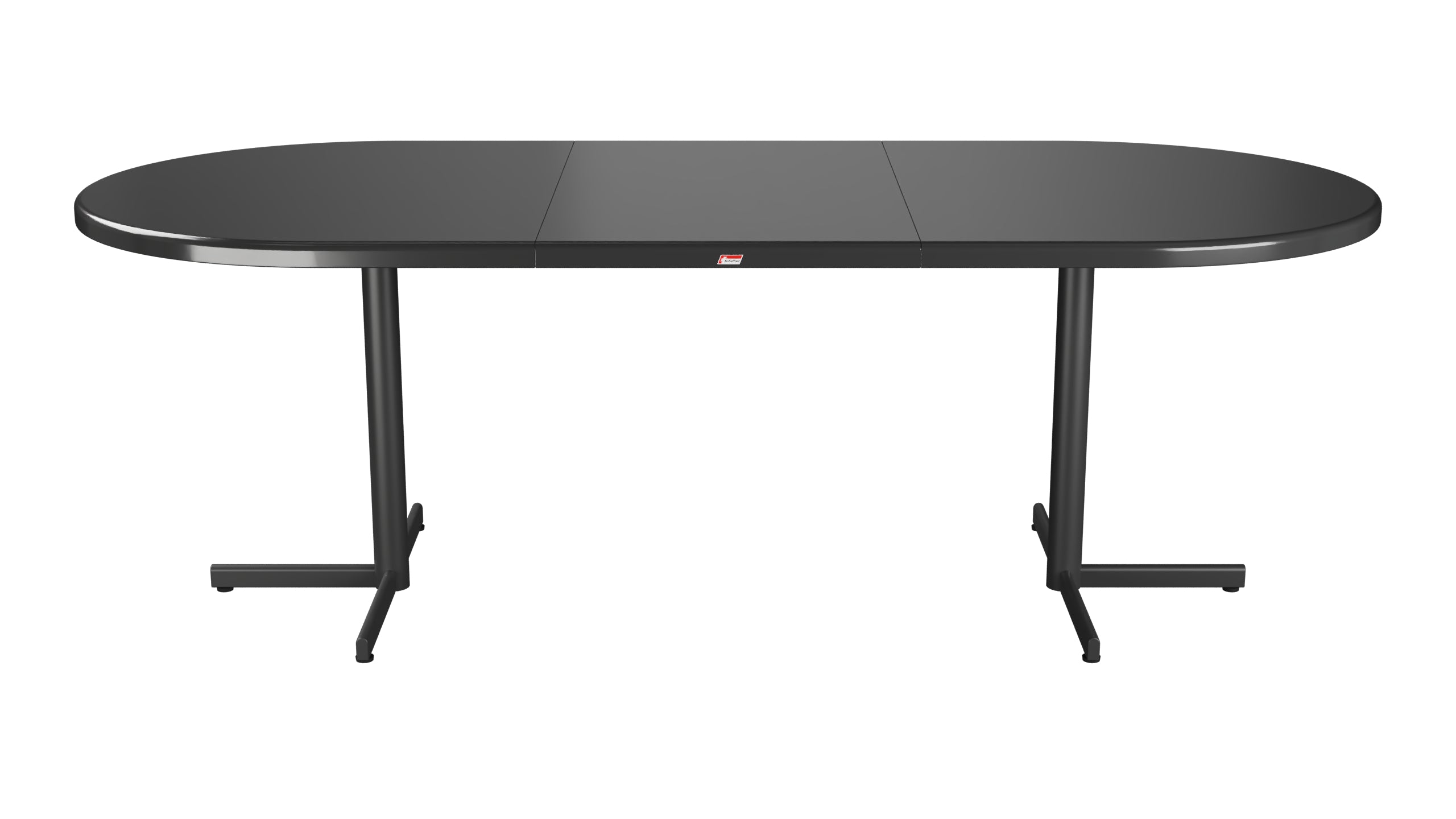 Bodensee Glasfaser-Gartentisch 160/218x95 oval klappbar, ausziehbar in Anthrazit präsentiert im Onlineshop von KAQTU Design AG. Gartentisch ist von Schaffner