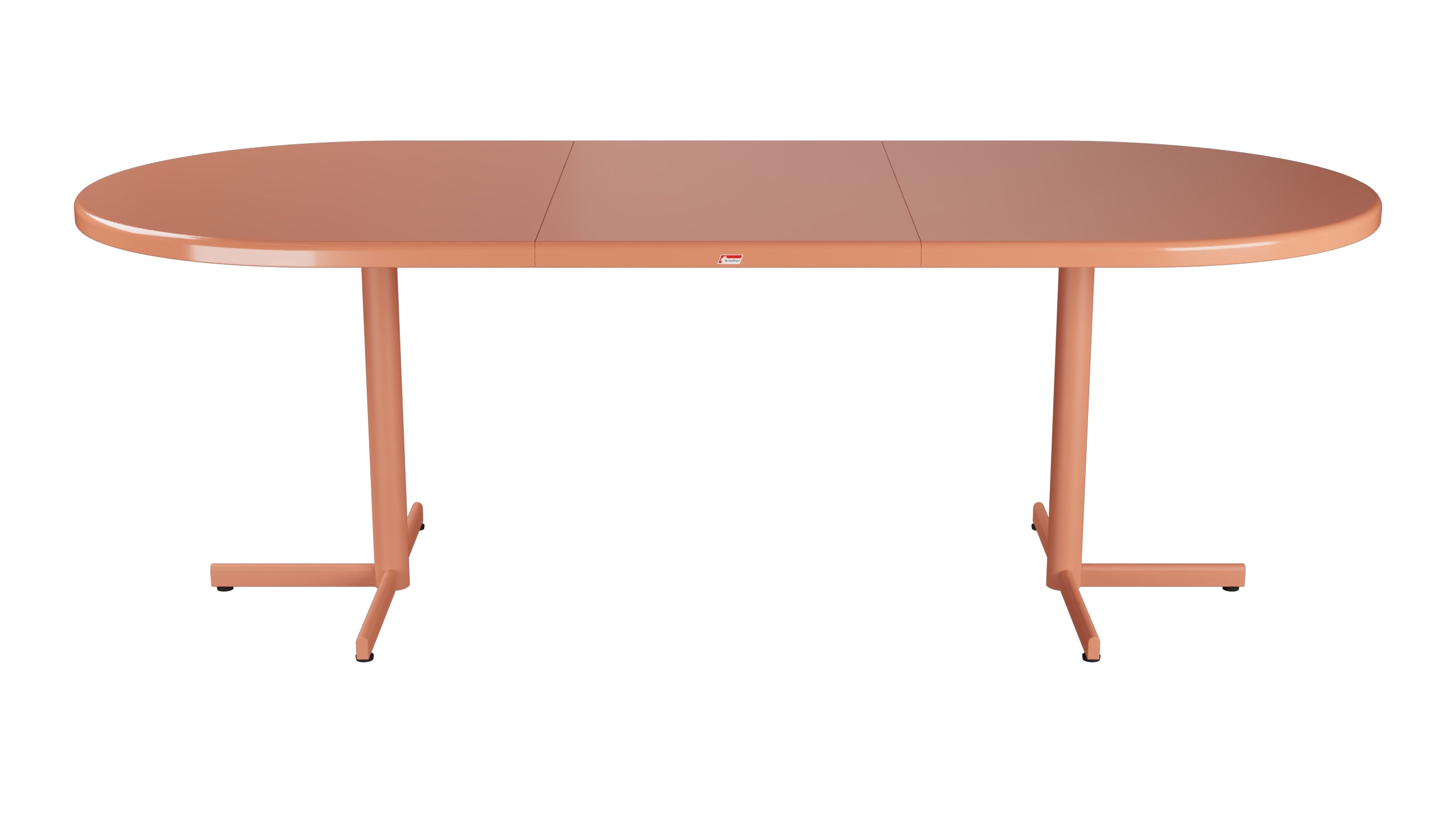 Bodensee Glasfaser-Gartentisch 160/218x95 oval klappbar, ausziehbar in Pastellterracotta präsentiert im Onlineshop von KAQTU Design AG. Gartentisch ist von Schaffner