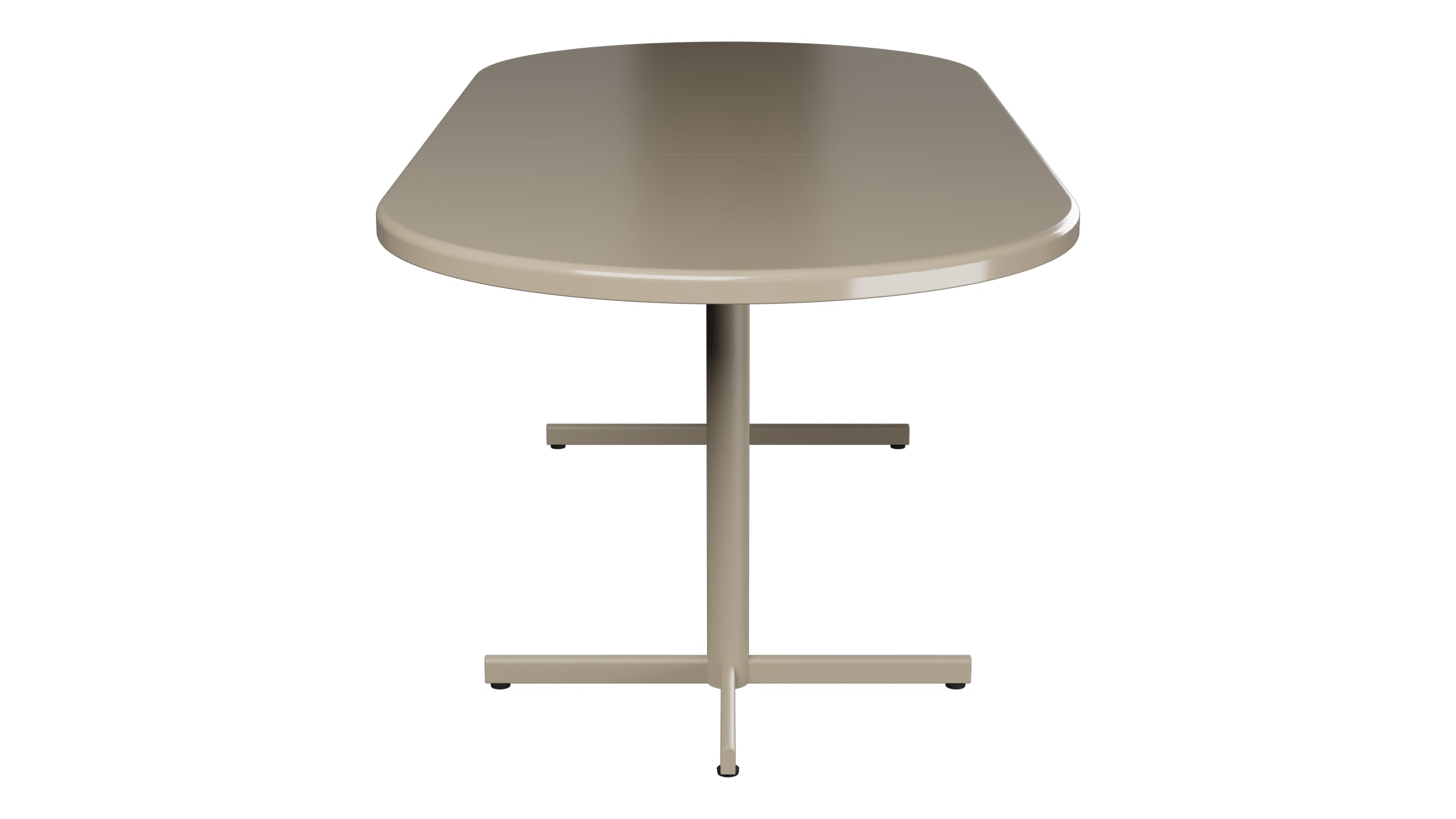 Bodensee Glasfaser-Gartentisch 160/218x95 oval klappbar, ausziehbar in Champagner präsentiert im Onlineshop von KAQTU Design AG. Gartentisch ist von Schaffner