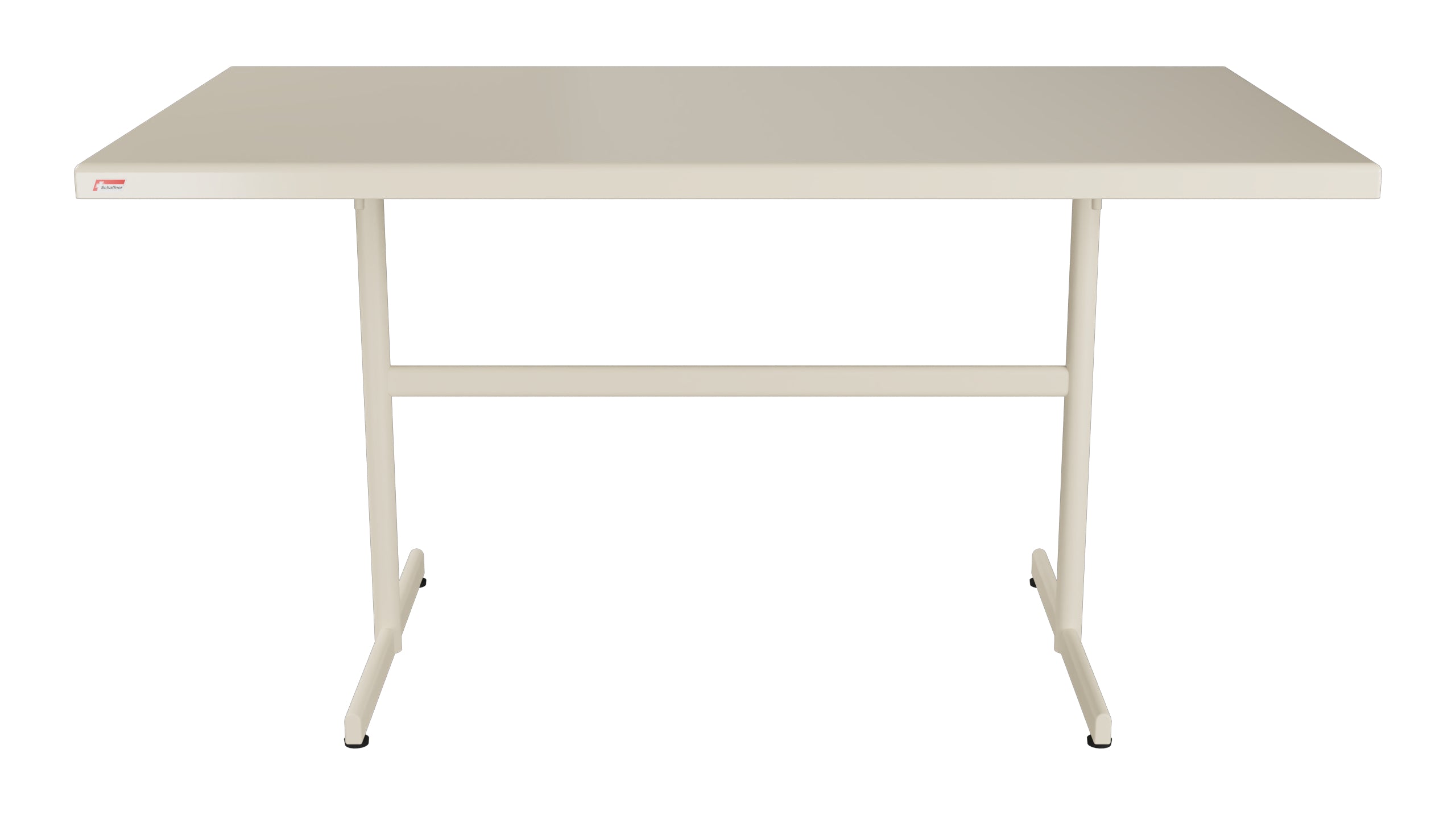 Bodensee Glasfaser-Gartentisch 140x80 klappbar in Pastellsand präsentiert im Onlineshop von KAQTU Design AG. Gartentisch ist von Schaffner