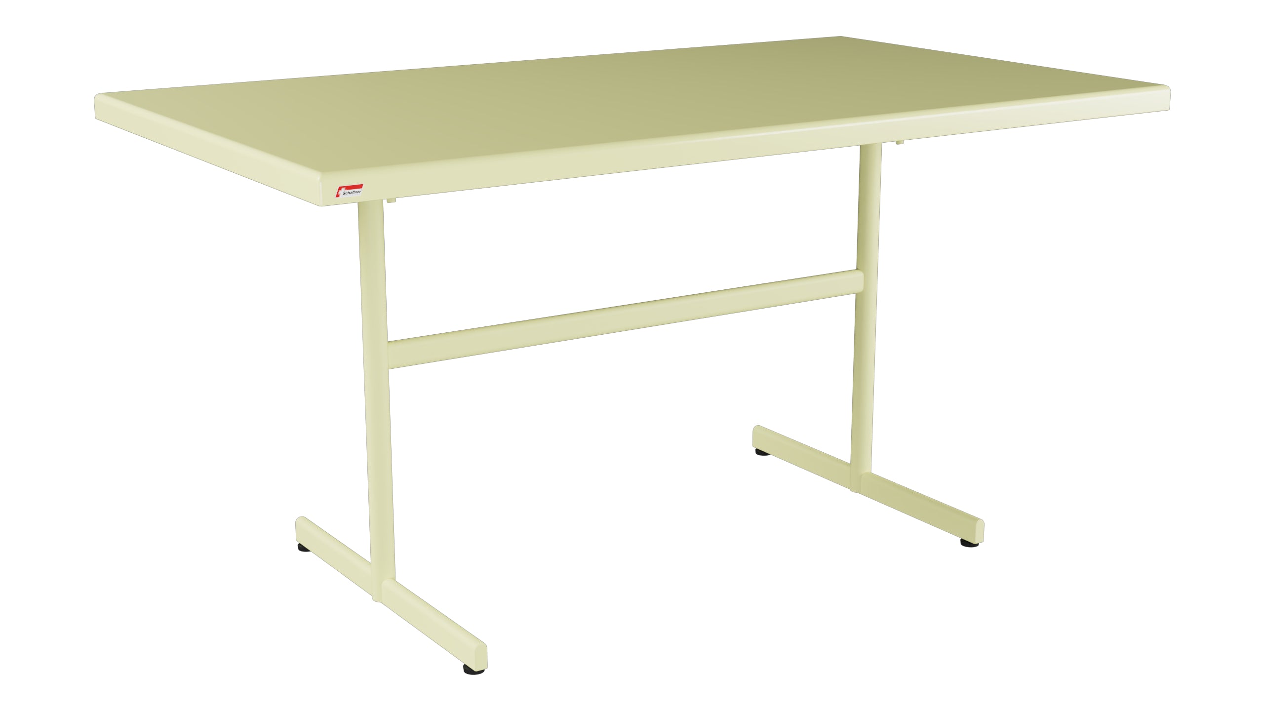 Bodensee Glasfaser-Gartentisch 140x80 klappbar in Buchsbaumgelb präsentiert im Onlineshop von KAQTU Design AG. Gartentisch ist von Schaffner