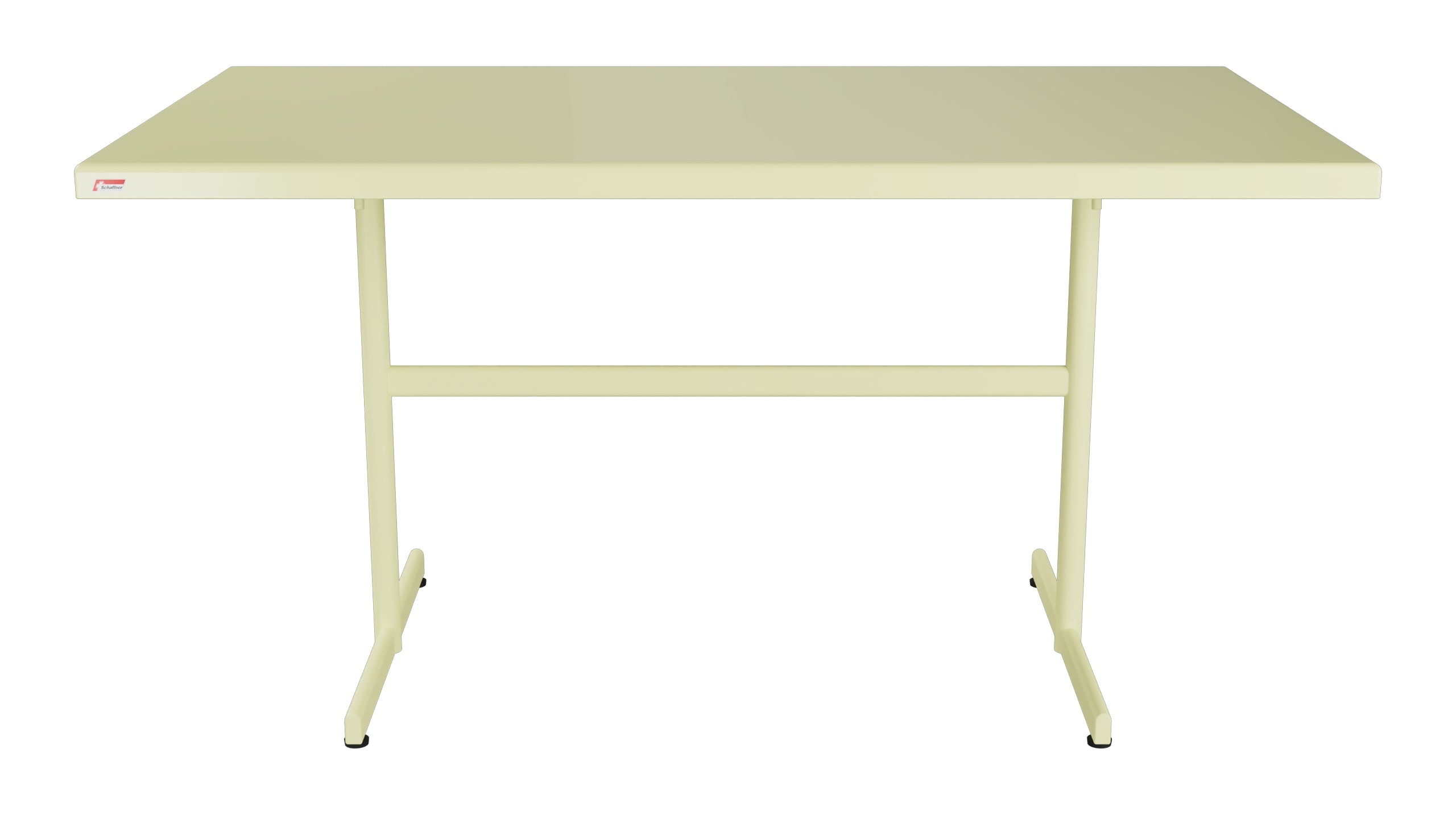 Bodensee Glasfaser-Gartentisch 140x80 klappbar in Buchsbaumgelb präsentiert im Onlineshop von KAQTU Design AG. Gartentisch ist von Schaffner
