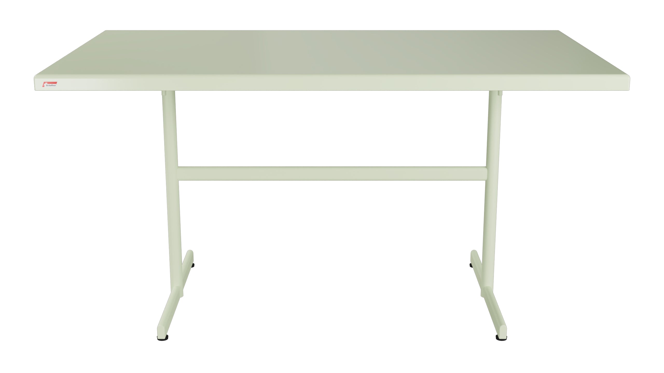 Bodensee Glasfaser-Gartentisch 140x80 klappbar in Pastellgrün präsentiert im Onlineshop von KAQTU Design AG. Gartentisch ist von Schaffner