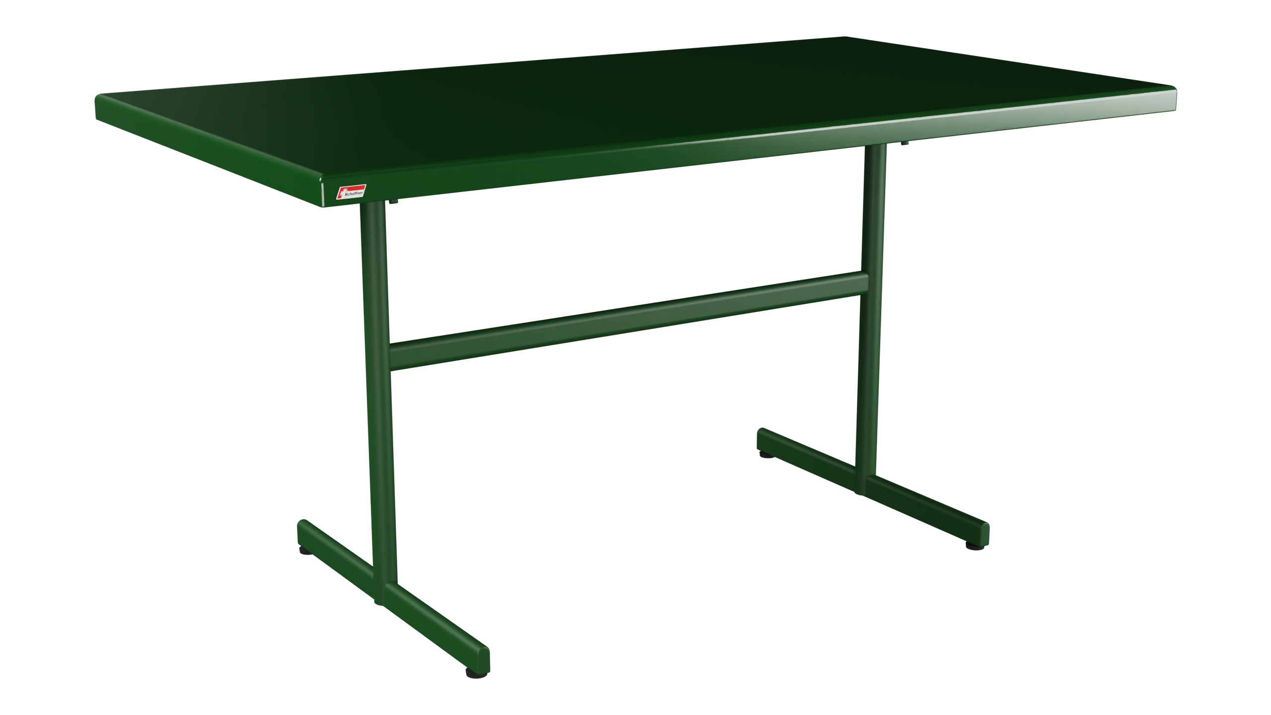 Bodensee Glasfaser-Gartentisch 140x80 klappbar in Tannengrün präsentiert im Onlineshop von KAQTU Design AG. Gartentisch ist von Schaffner