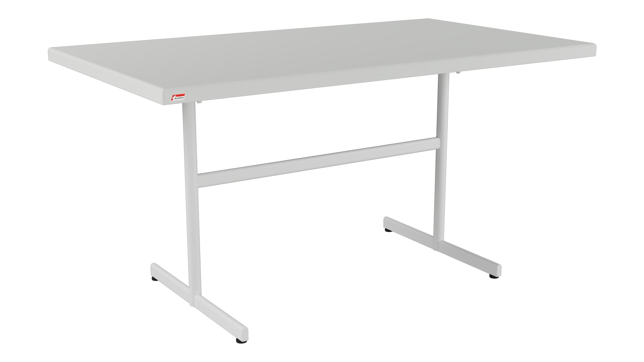 Bodensee Glasfaser-Gartentisch 140x80 klappbar in Alusilber präsentiert im Onlineshop von KAQTU Design AG. Gartentisch ist von Schaffner