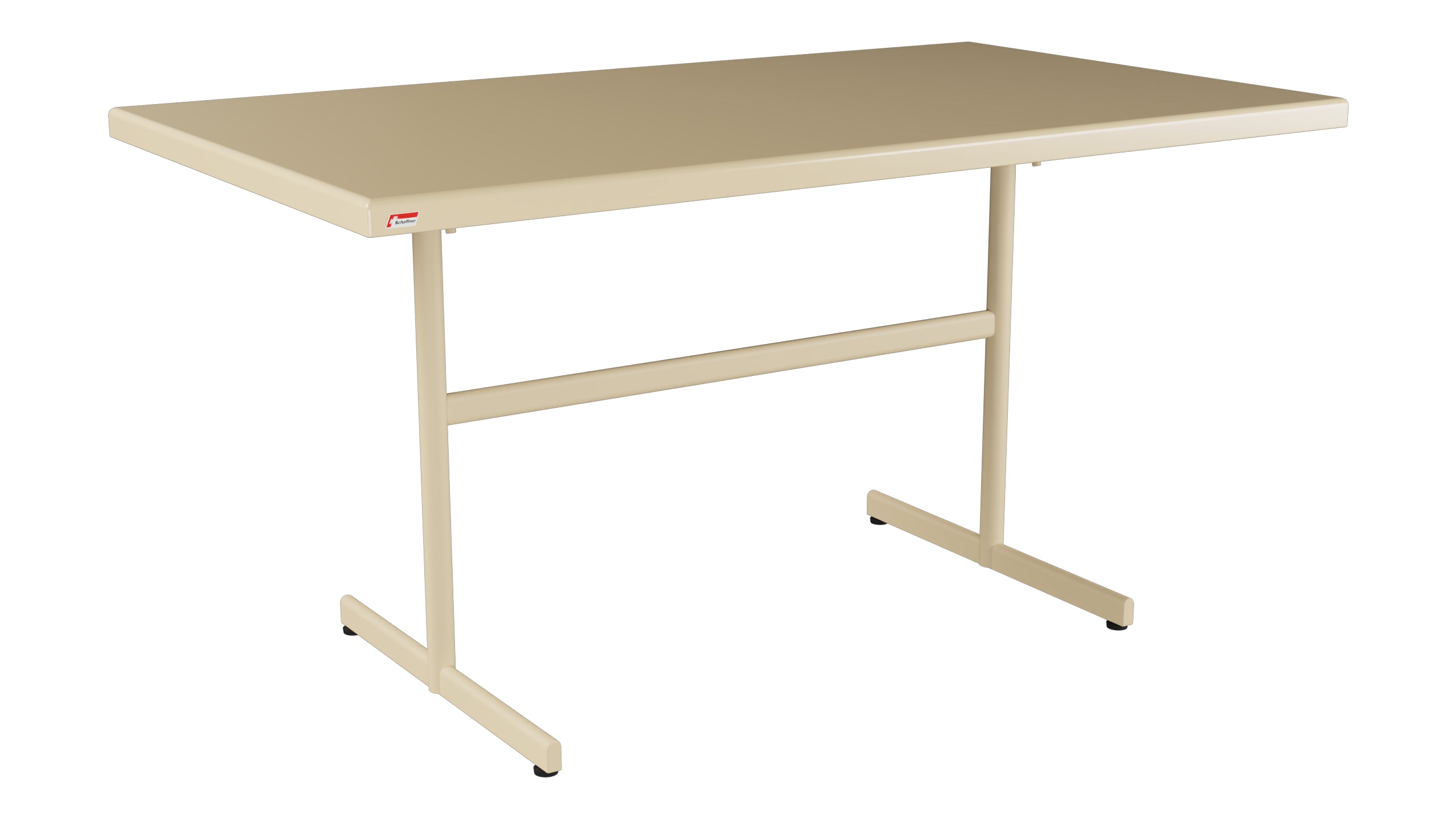 Bodensee Glasfaser-Gartentisch 140x80 klappbar in Pastellbraun präsentiert im Onlineshop von KAQTU Design AG. Gartentisch ist von Schaffner