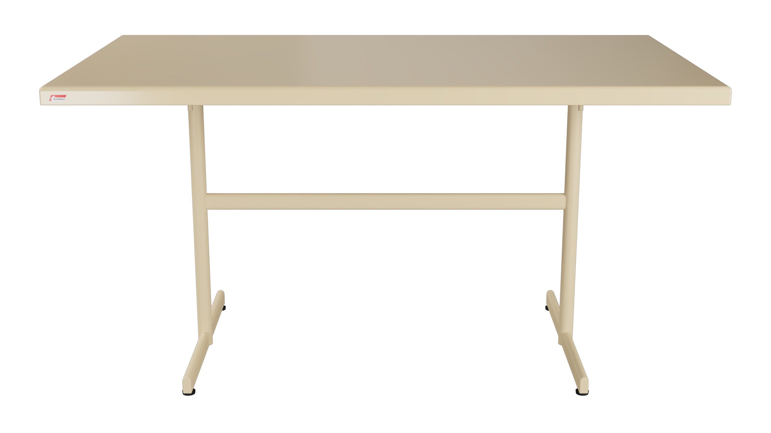 Bodensee Glasfaser-Gartentisch 140x80 klappbar in Pastellbraun präsentiert im Onlineshop von KAQTU Design AG. Gartentisch ist von Schaffner