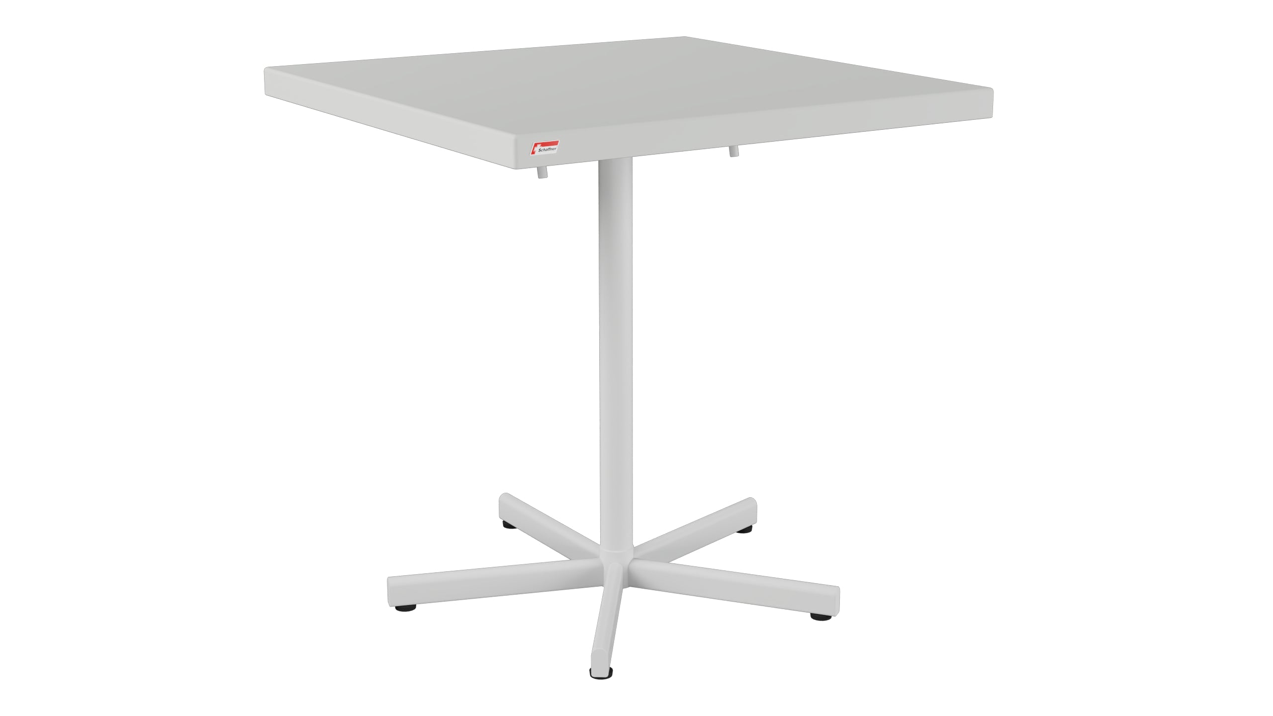 Bodensee Glasfaser-Gartentisch 70x70 klappbar in Alusilber präsentiert im Onlineshop von KAQTU Design AG. Gartentisch ist von Schaffner