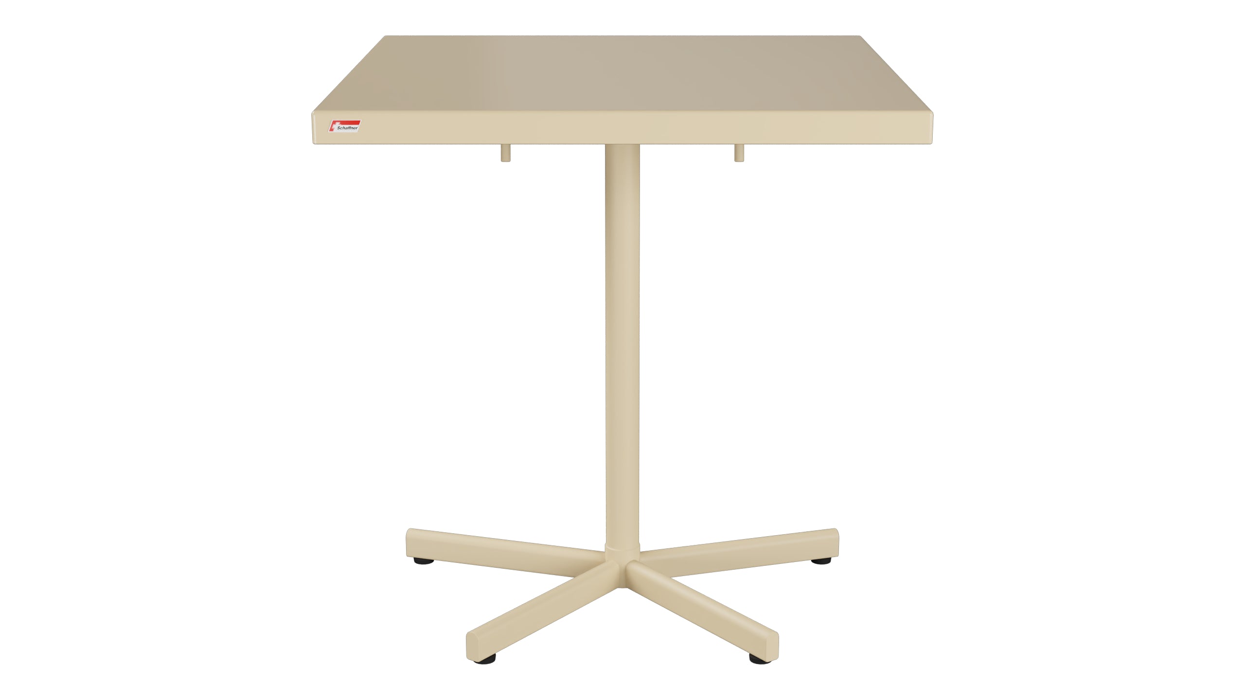 Bodensee Glasfaser-Gartentisch 70x70 klappbar in Pastellbraun präsentiert im Onlineshop von KAQTU Design AG. Gartentisch ist von Schaffner