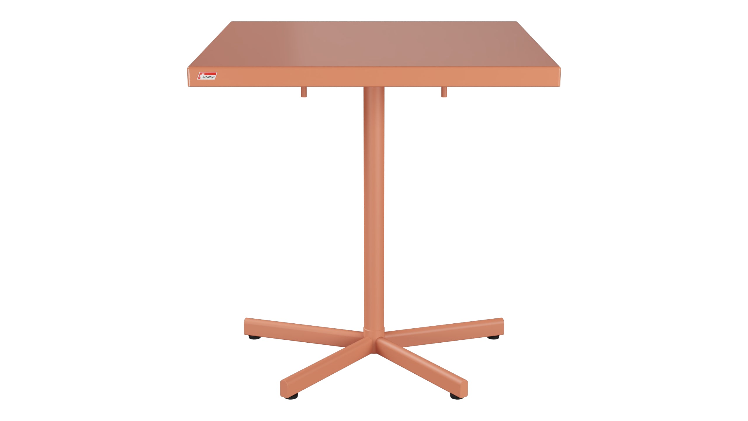 Bodensee Glasfaser-Gartentisch 70x70 klappbar in Pastellterracotta präsentiert im Onlineshop von KAQTU Design AG. Gartentisch ist von Schaffner