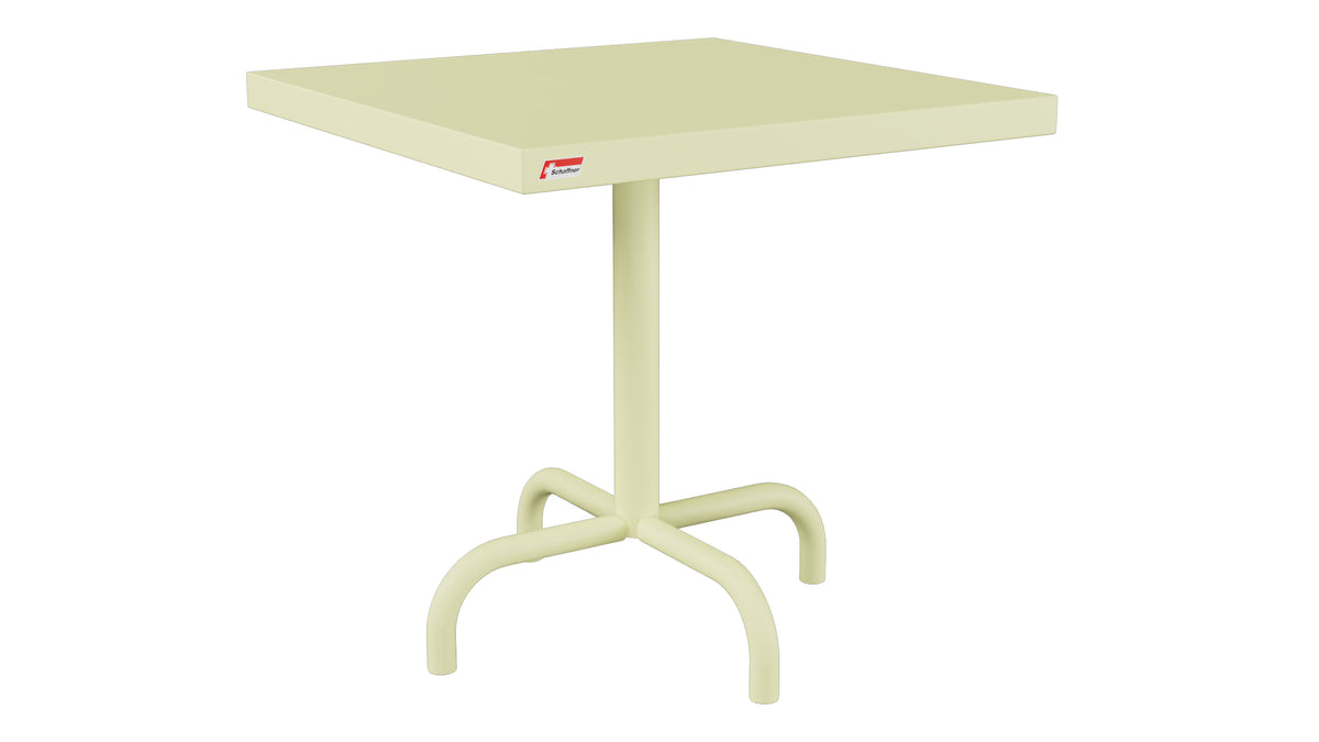Säntis Metall-Beistelltisch Outdoor 50x50 / 50 in Buchsbaumgelb präsentiert im Onlineshop von KAQTU Design AG. Beistelltisch Outdoor ist von Schaffner