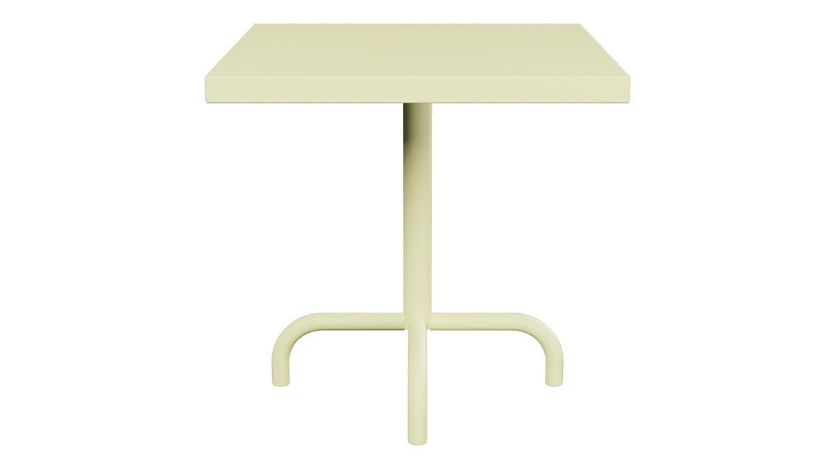Säntis Metall-Beistelltisch Outdoor 50x50 / 50 in Buchsbaumgelb präsentiert im Onlineshop von KAQTU Design AG. Beistelltisch Outdoor ist von Schaffner