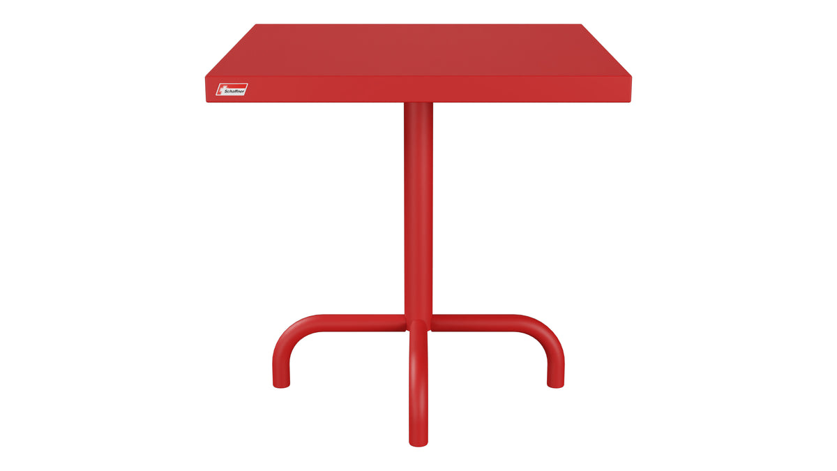 Säntis Metall-Beistelltisch Outdoor 50x50 / 50 in Rot präsentiert im Onlineshop von KAQTU Design AG. Beistelltisch Outdoor ist von Schaffner