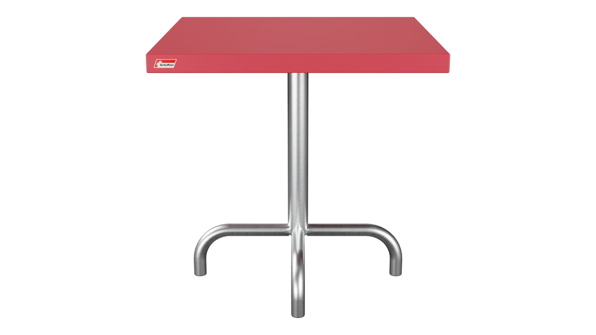 Säntis Metall-Beistelltisch Outdoor 50x50 / 50 in Ahornrot präsentiert im Onlineshop von KAQTU Design AG. Beistelltisch Outdoor ist von Schaffner