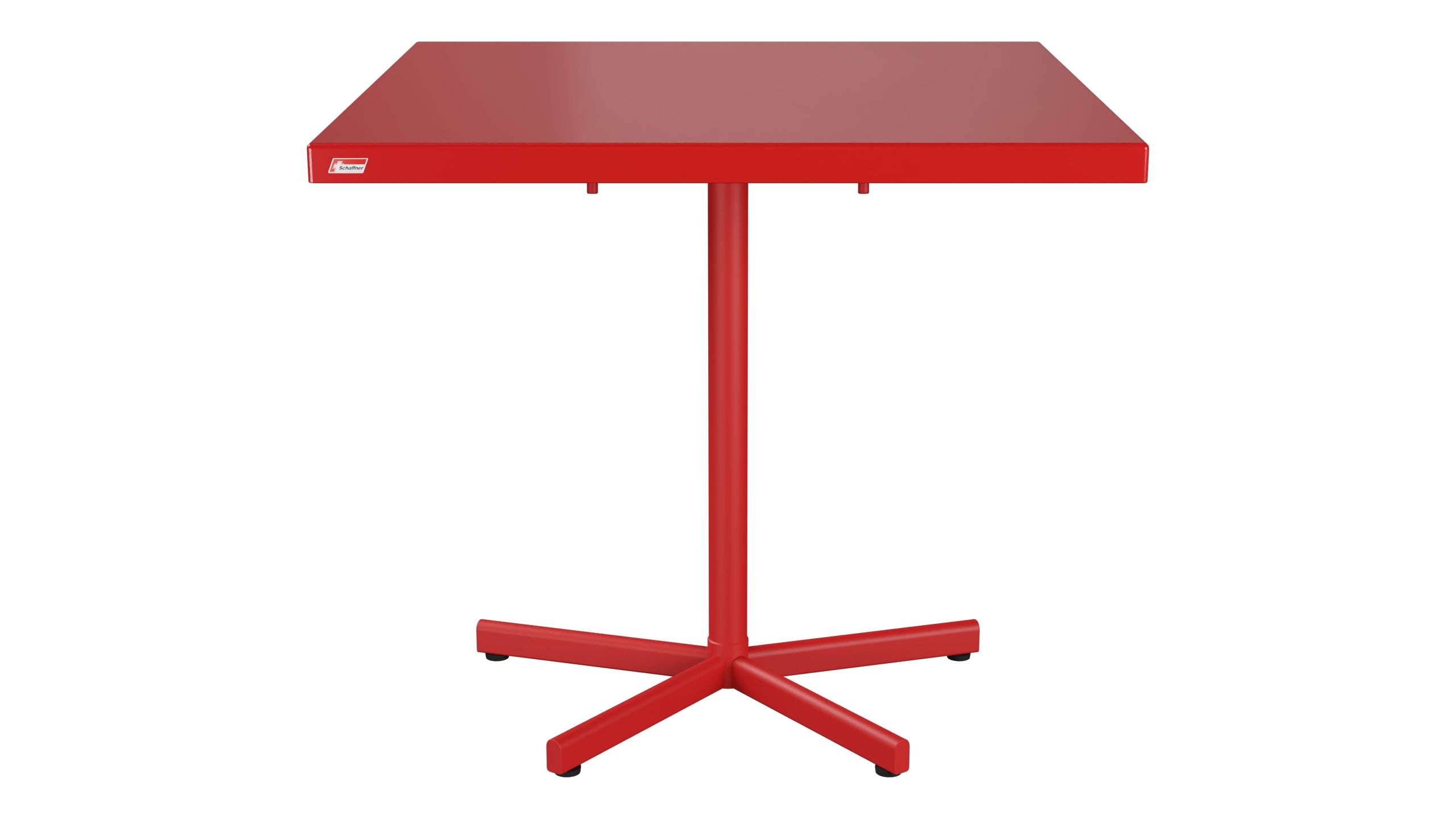 Bodensee Glasfaser-Gartentisch 80x80 klappbar in Rot präsentiert im Onlineshop von KAQTU Design AG. Gartentisch ist von Schaffner