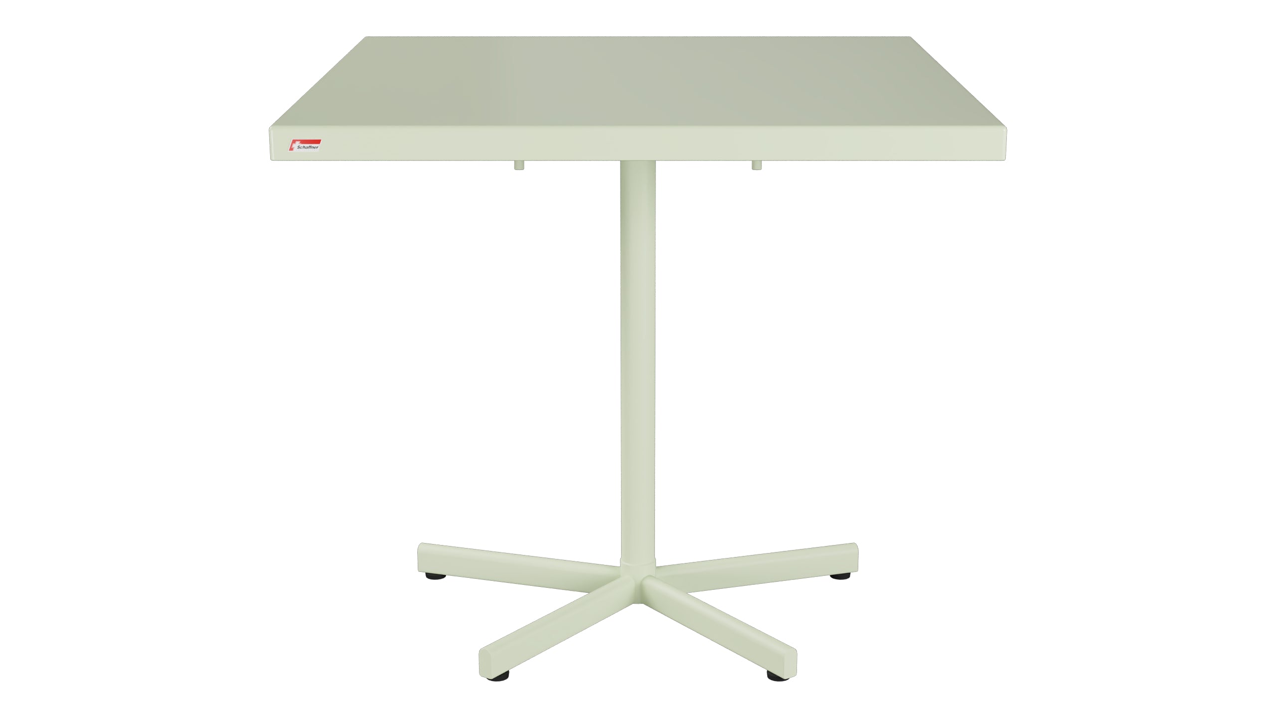 Bodensee Glasfaser-Gartentisch 80x80 klappbar in Pastellgrün präsentiert im Onlineshop von KAQTU Design AG. Gartentisch ist von Schaffner