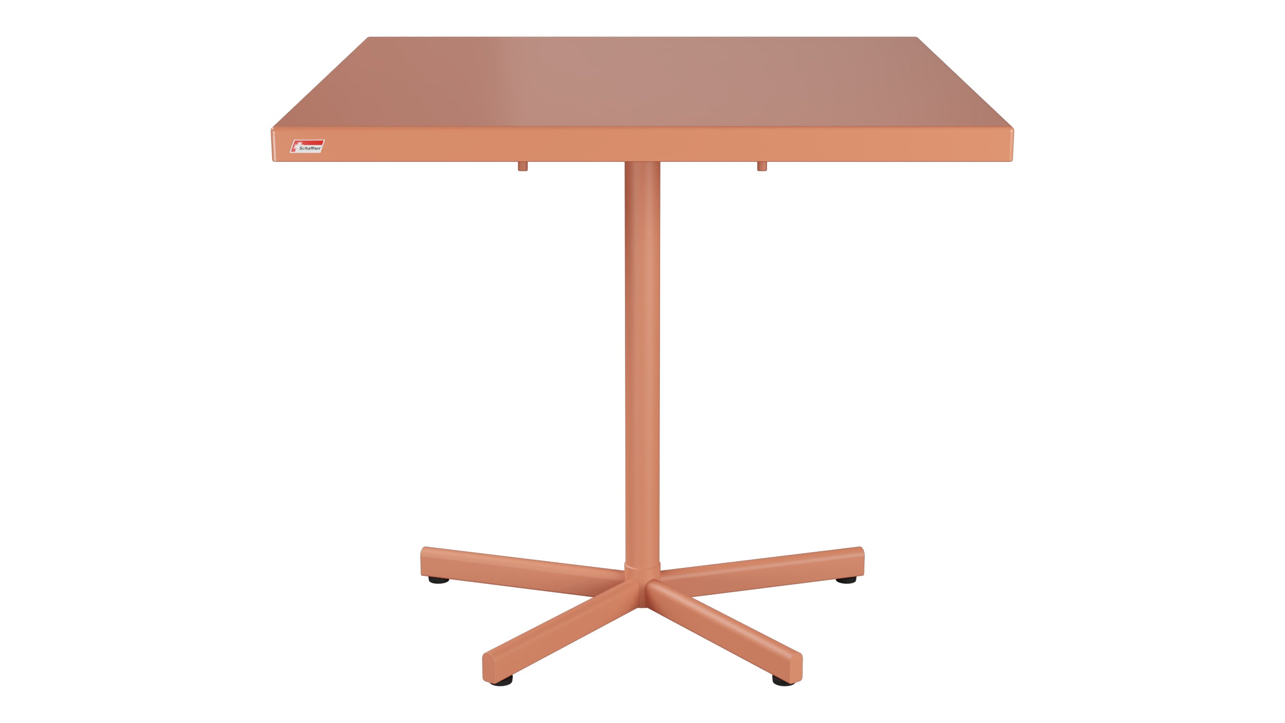 Bodensee Glasfaser-Gartentisch 80x80 klappbar in Pastellterracotta präsentiert im Onlineshop von KAQTU Design AG. Gartentisch ist von Schaffner