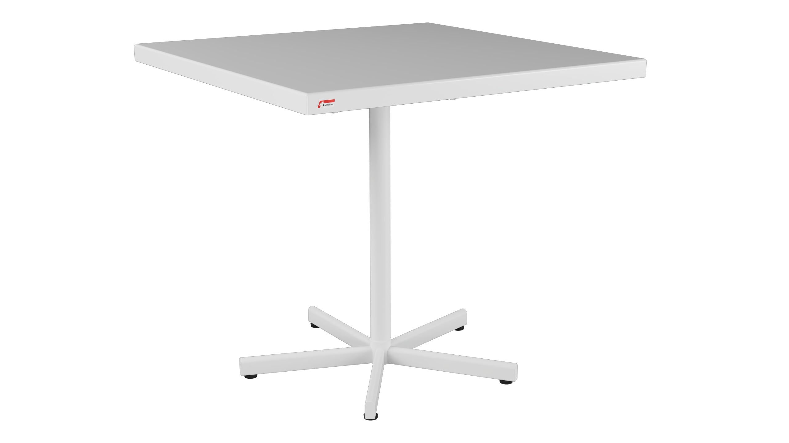 Bodensee Glasfaser-Gartentisch 80x80 klappbar in Weiss präsentiert im Onlineshop von KAQTU Design AG. Gartentisch ist von Schaffner