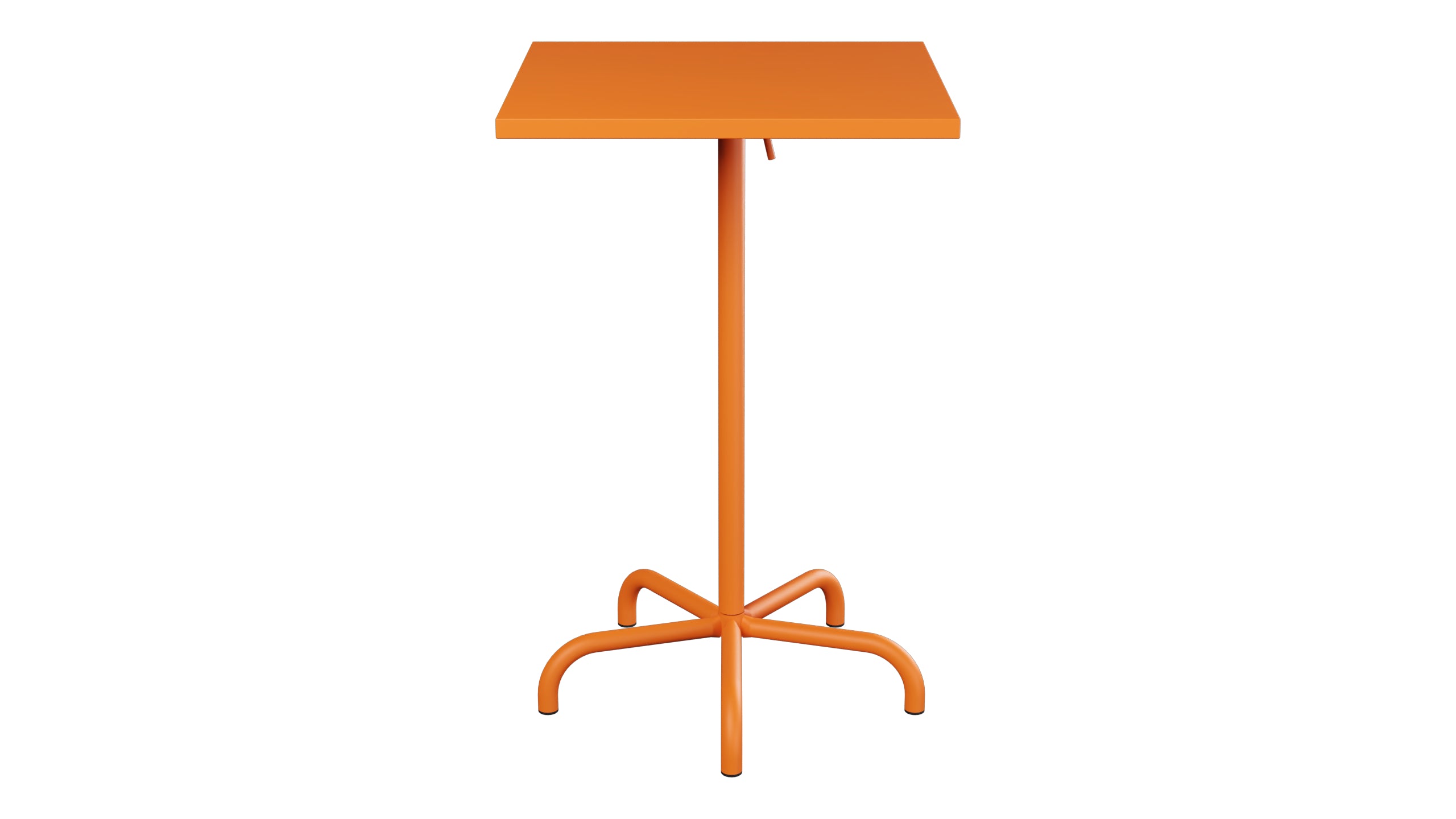 Säntis Metall-Stehtisch Outdoor 70x70 / 110 klappbar in Orange präsentiert im Onlineshop von KAQTU Design AG. Hochtisch Outdoor ist von Schaffner