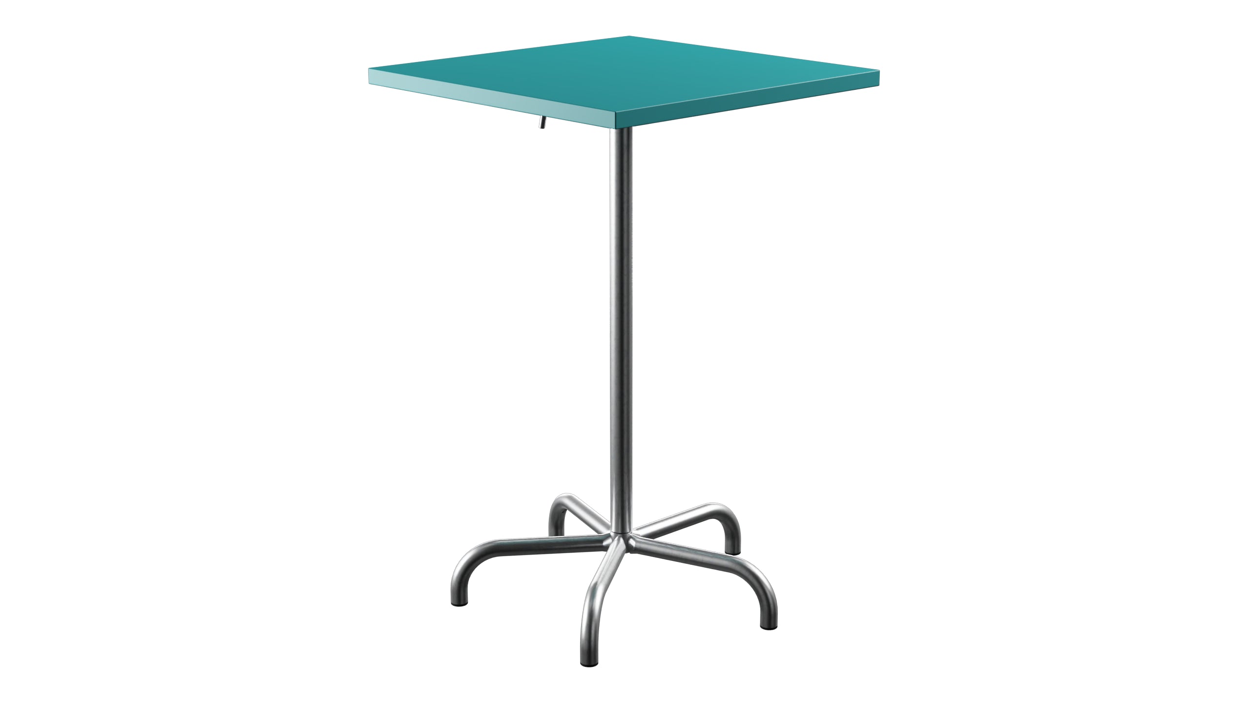 Säntis Metall-Stehtisch Outdoor 70x70 / 110 klappbar in Türkis präsentiert im Onlineshop von KAQTU Design AG. Hochtisch Outdoor ist von Schaffner
