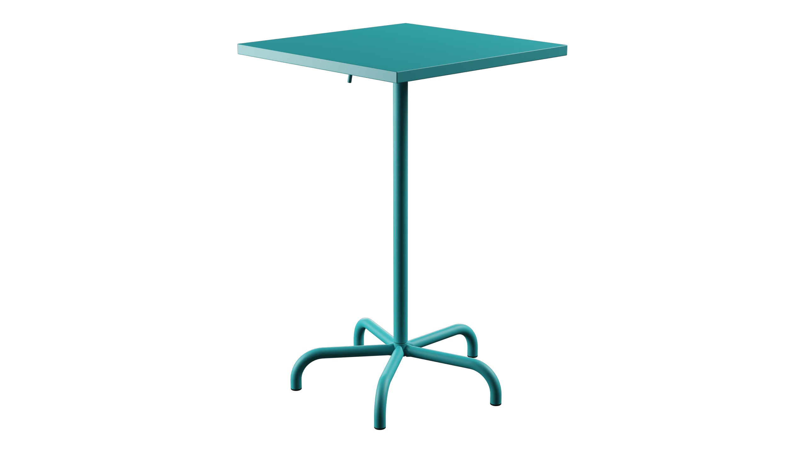 Säntis Metall-Stehtisch Outdoor 70x70 / 110 klappbar in Türkis präsentiert im Onlineshop von KAQTU Design AG. Hochtisch Outdoor ist von Schaffner