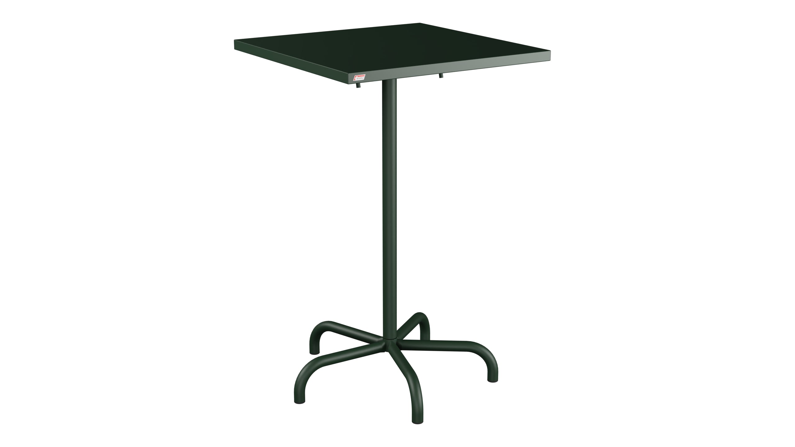 Säntis Metall-Stehtisch Outdoor 70x70 / 110 klappbar in Tannengrün präsentiert im Onlineshop von KAQTU Design AG. Hochtisch Outdoor ist von Schaffner