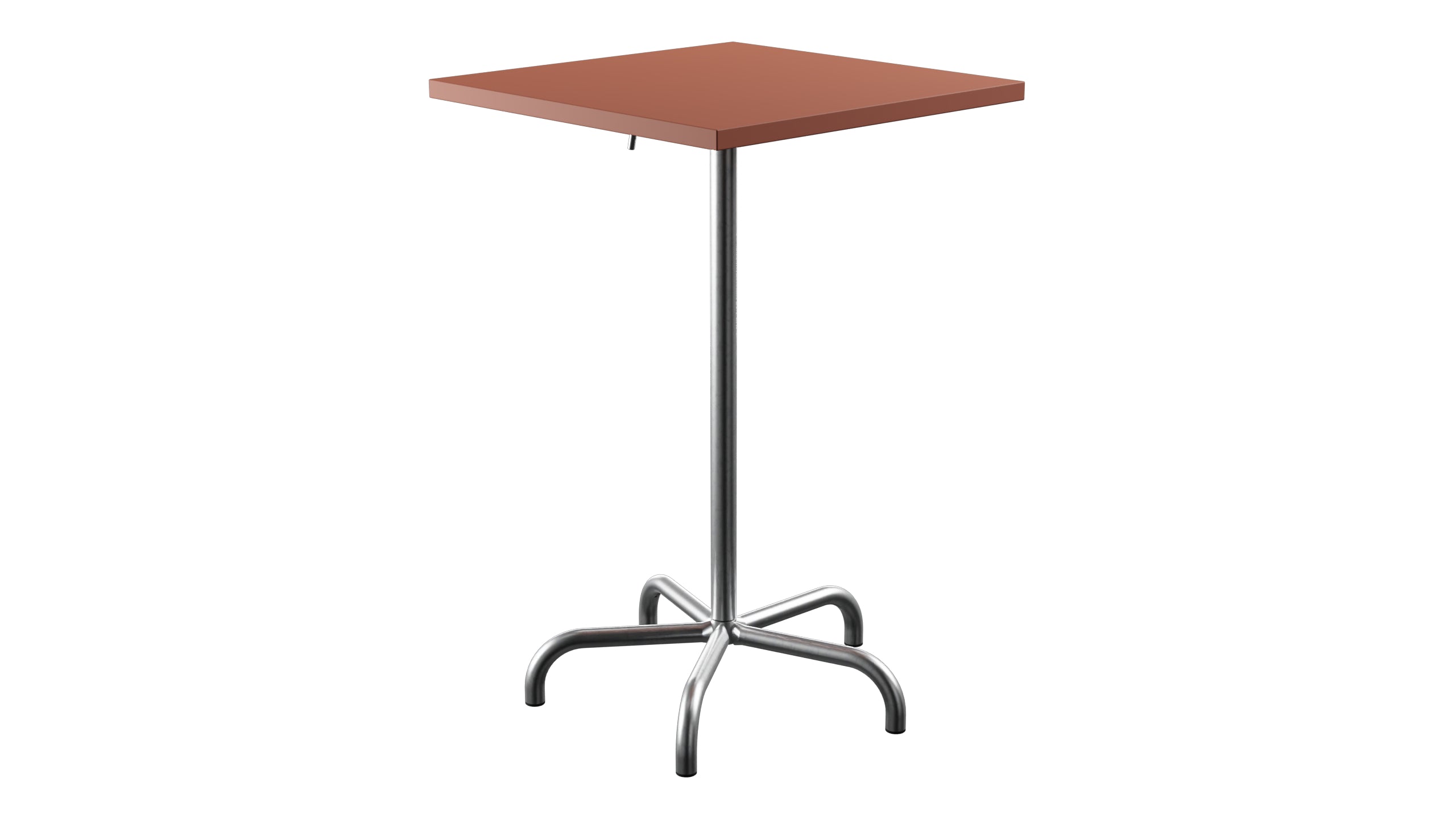 Säntis Metall-Stehtisch Outdoor 70x70 / 110 klappbar in Pastellterracotta präsentiert im Onlineshop von KAQTU Design AG. Hochtisch Outdoor ist von Schaffner
