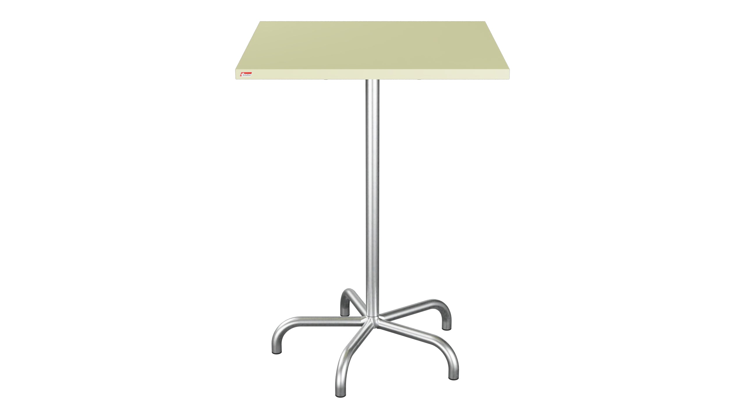 Säntis Metall-Stehtisch Outdoor 80x80 /110 klappbar in Buchsbaumgelb präsentiert im Onlineshop von KAQTU Design AG. Hochtisch Outdoor ist von Schaffner