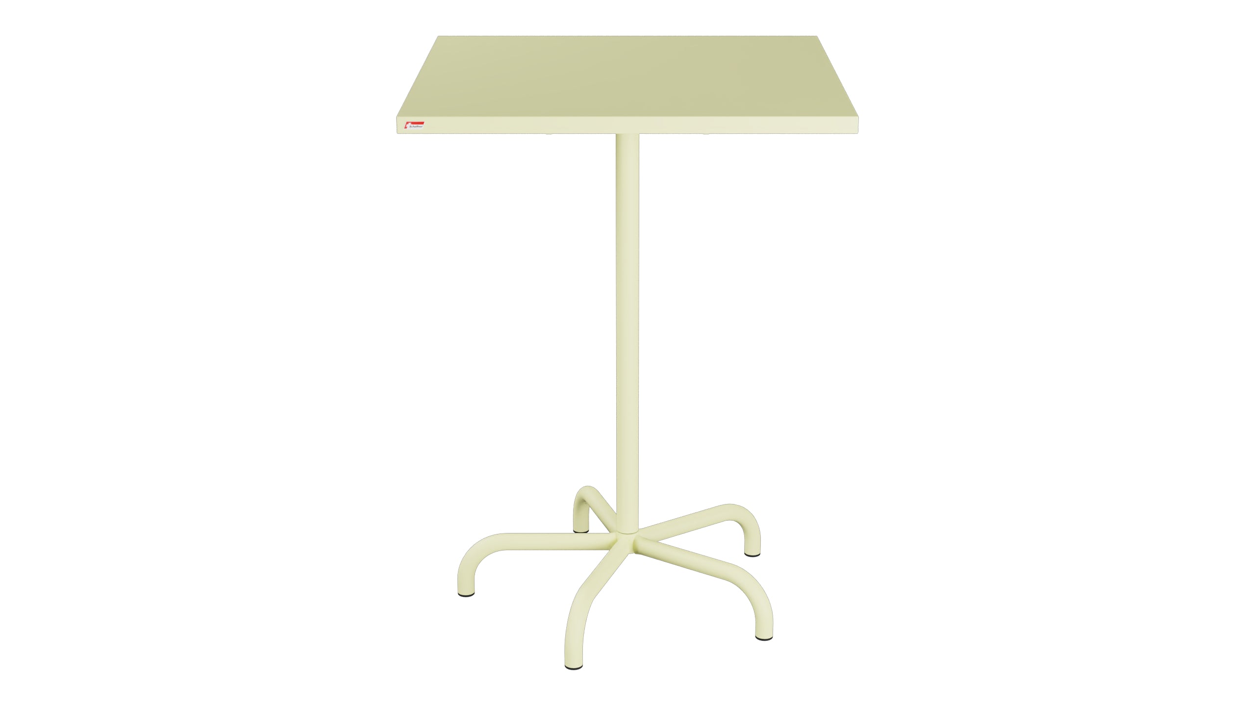 Säntis Metall-Stehtisch Outdoor 80x80 /110 klappbar in Buchsbaumgelb präsentiert im Onlineshop von KAQTU Design AG. Hochtisch Outdoor ist von Schaffner