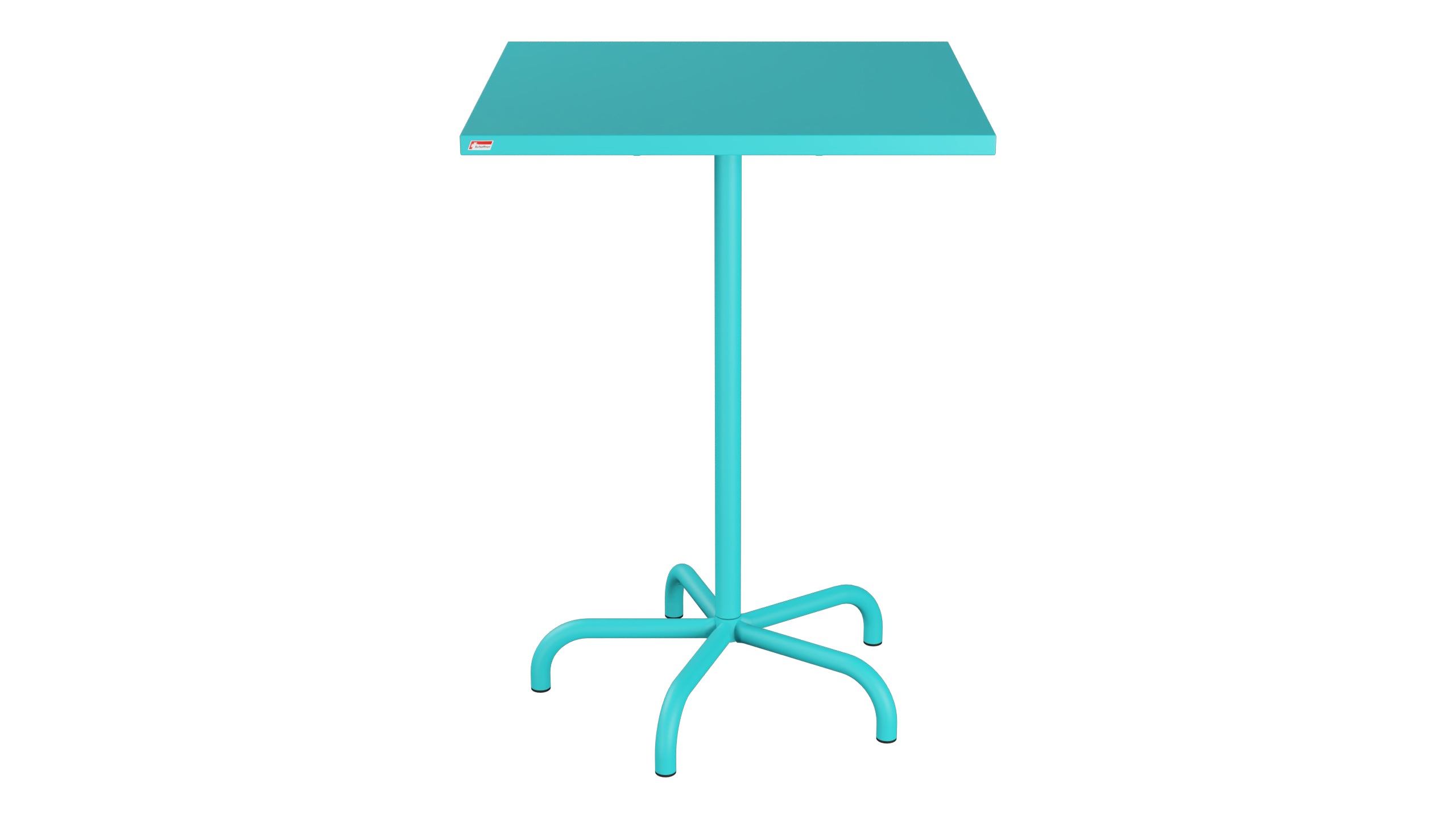 Säntis Metall-Stehtisch Outdoor 80x80 /110 klappbar in Türkis präsentiert im Onlineshop von KAQTU Design AG. Hochtisch Outdoor ist von Schaffner