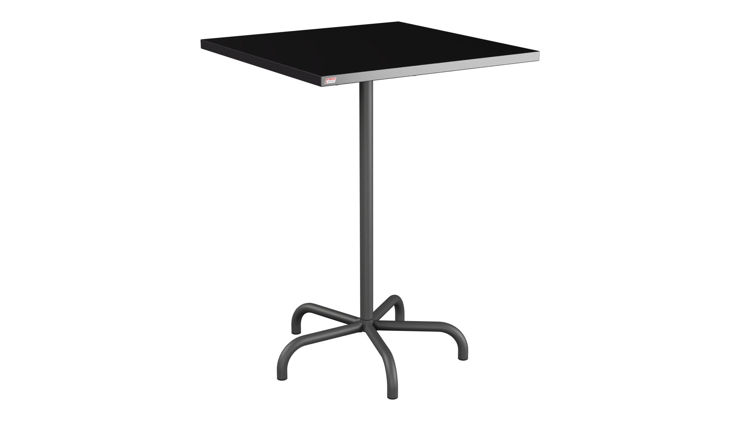 Säntis Metall-Stehtisch Outdoor 80x80 /110 klappbar in Schwarz präsentiert im Onlineshop von KAQTU Design AG. Hochtisch Outdoor ist von Schaffner