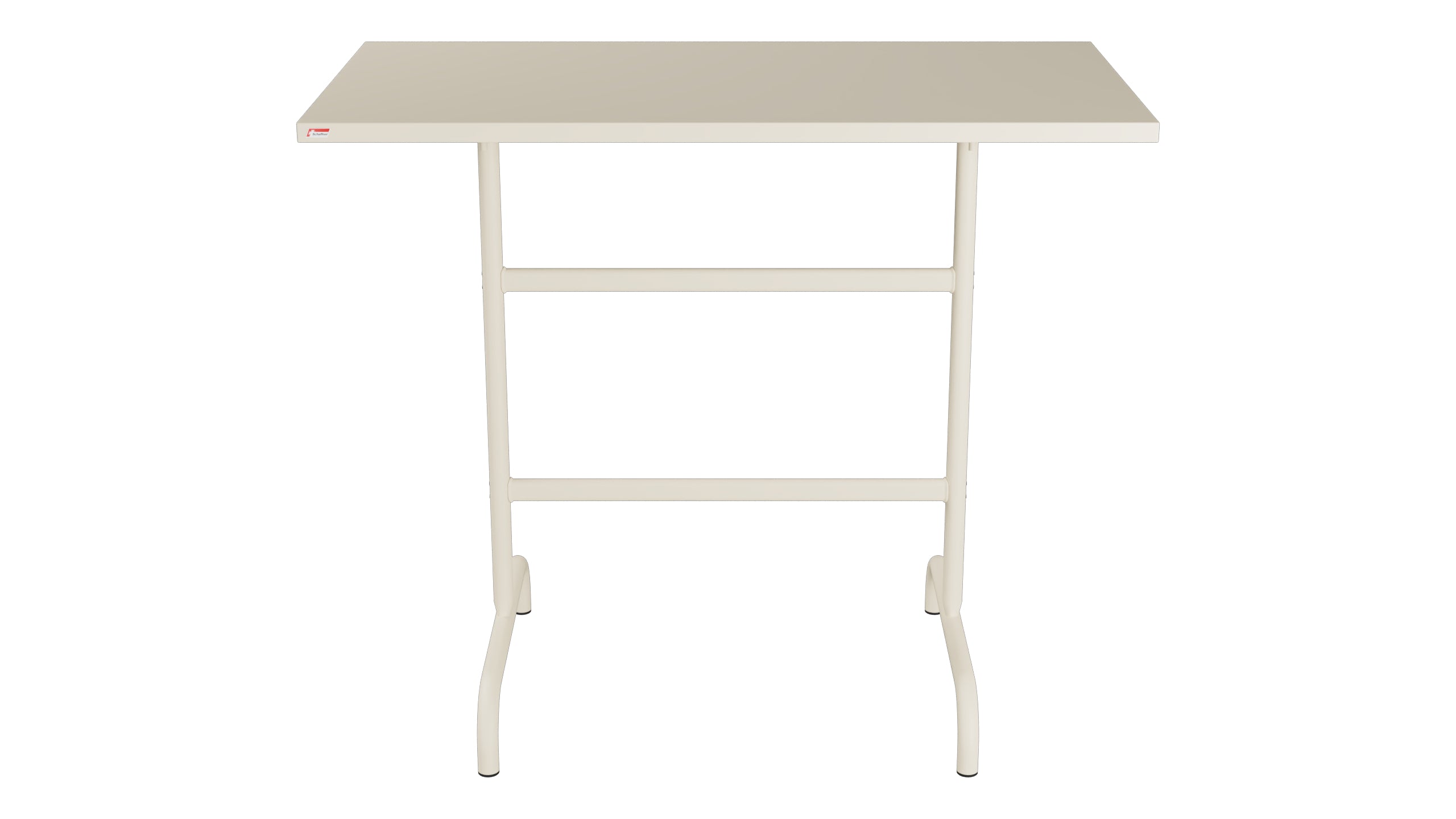Säntis Metall-Stehtisch Outdoor 130x70 /110 klappbar in Pastellsand präsentiert im Onlineshop von KAQTU Design AG. Hochtisch Outdoor ist von Schaffner