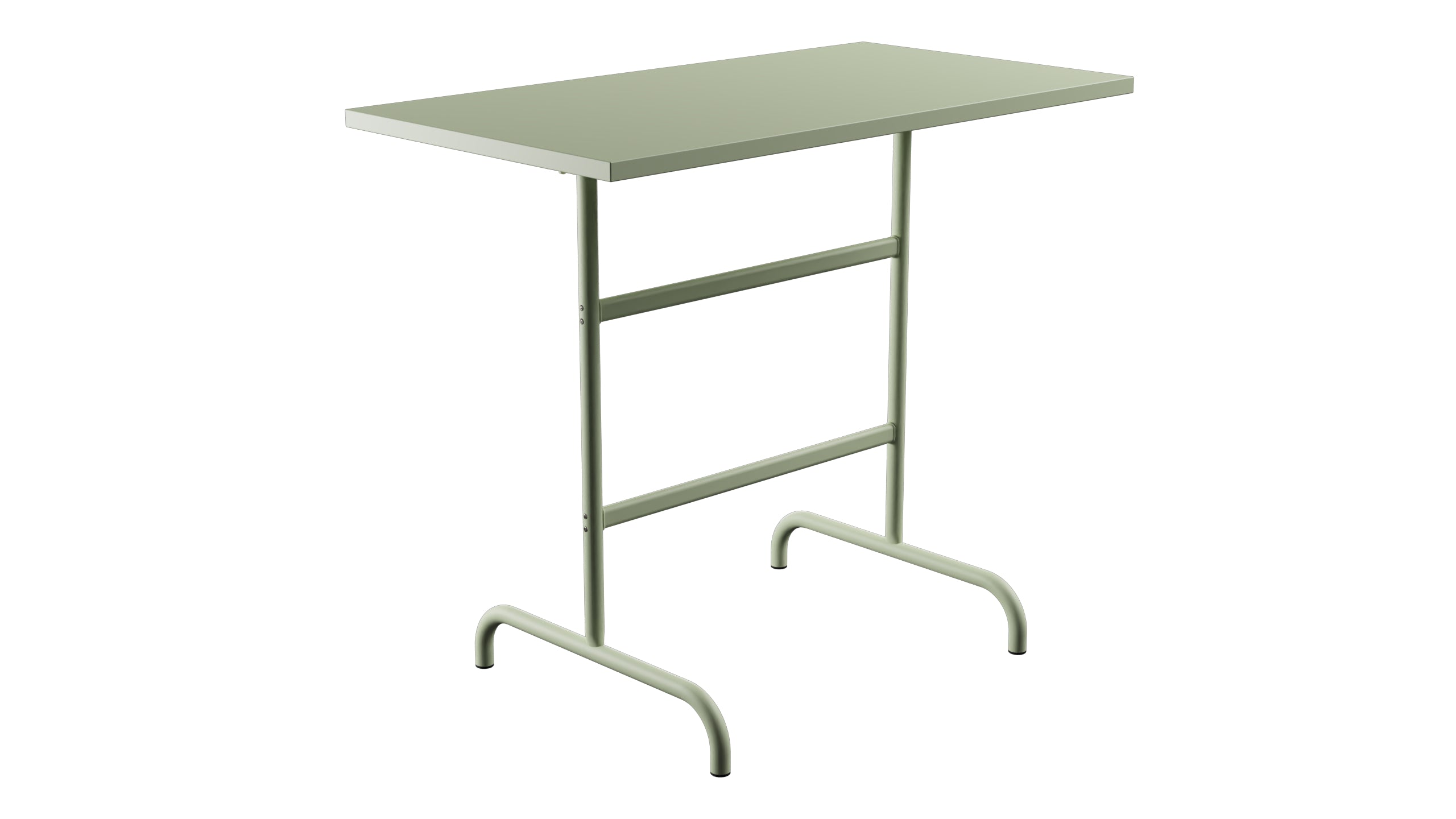 Säntis Metall-Stehtisch Outdoor 130x70 /110 klappbar in Pastellgrün präsentiert im Onlineshop von KAQTU Design AG. Hochtisch Outdoor ist von Schaffner