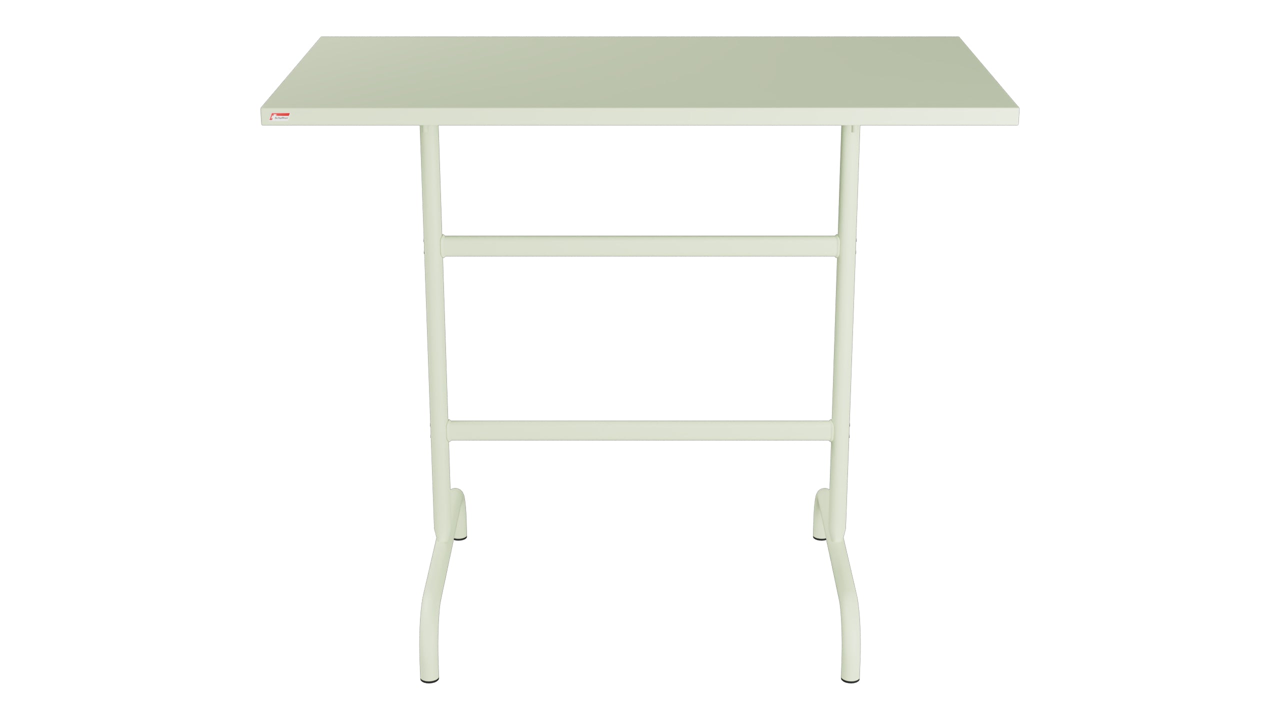 Säntis Metall-Stehtisch Outdoor 130x70 /110 klappbar in Pastellgrün präsentiert im Onlineshop von KAQTU Design AG. Hochtisch Outdoor ist von Schaffner
