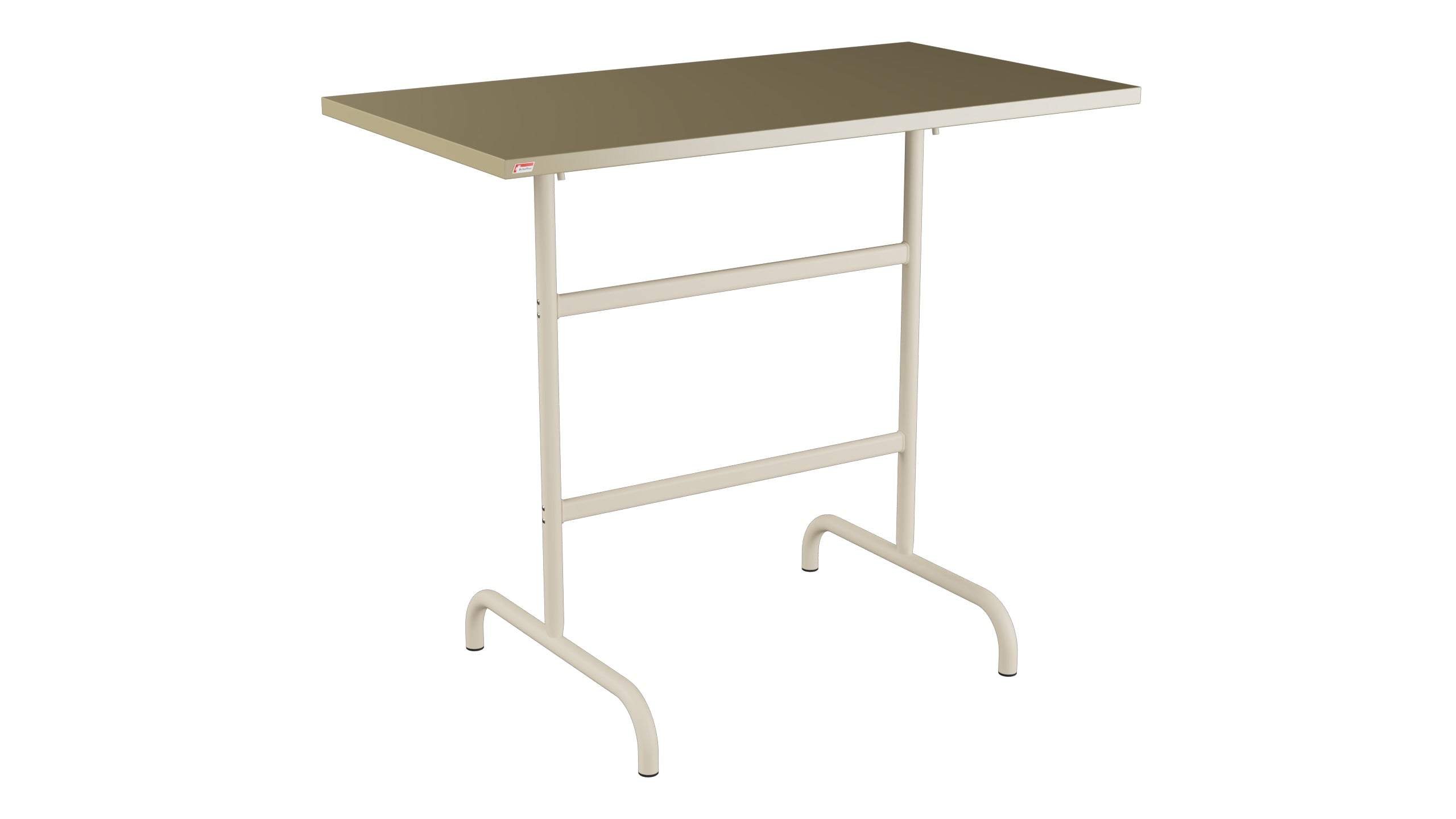 Säntis Metall-Stehtisch Outdoor 130x70 /110 klappbar in Champagner präsentiert im Onlineshop von KAQTU Design AG. Hochtisch Outdoor ist von Schaffner