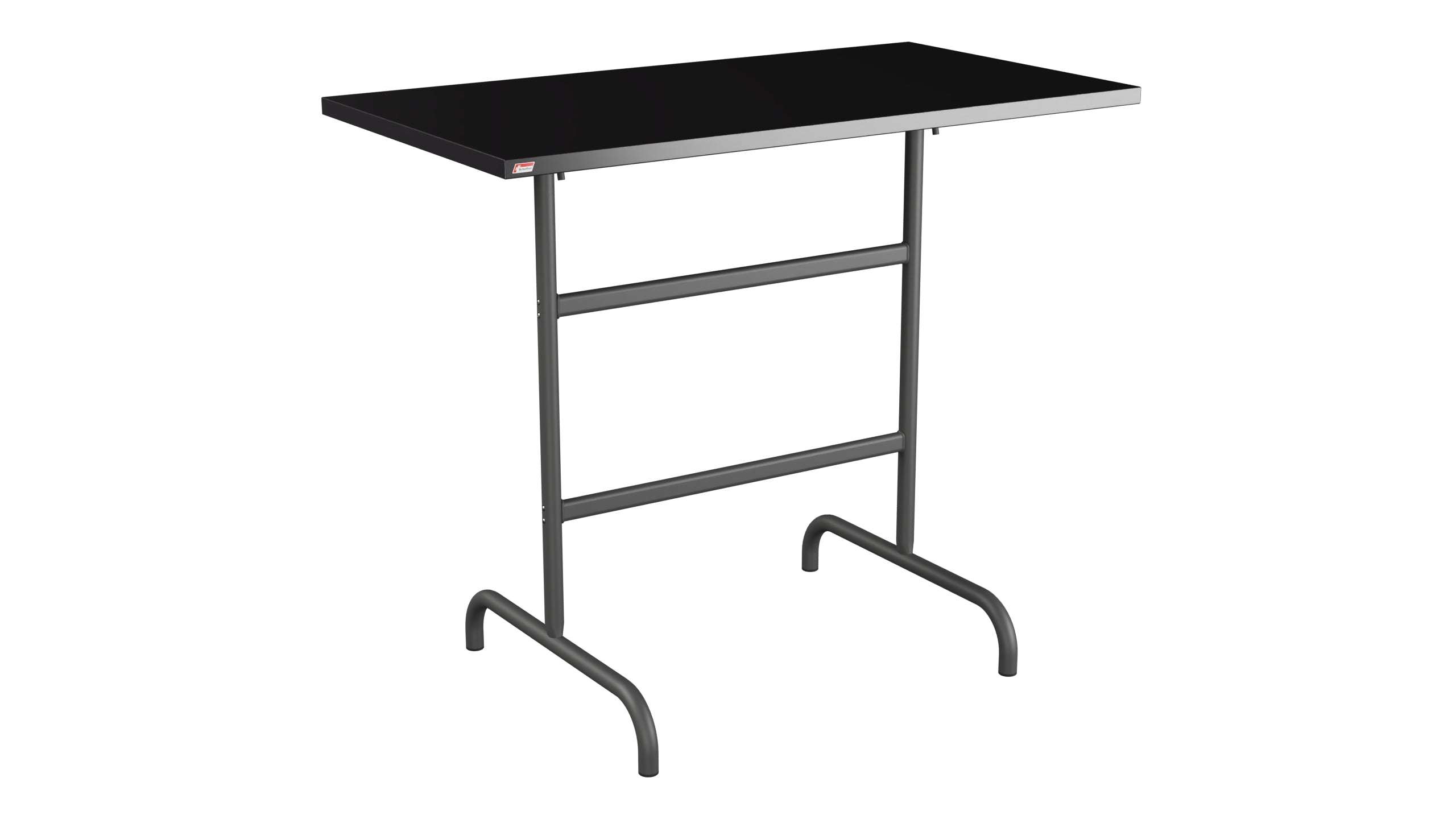 Säntis Metall-Stehtisch Outdoor 130x70 /110 klappbar in Schwarz präsentiert im Onlineshop von KAQTU Design AG. Hochtisch Outdoor ist von Schaffner