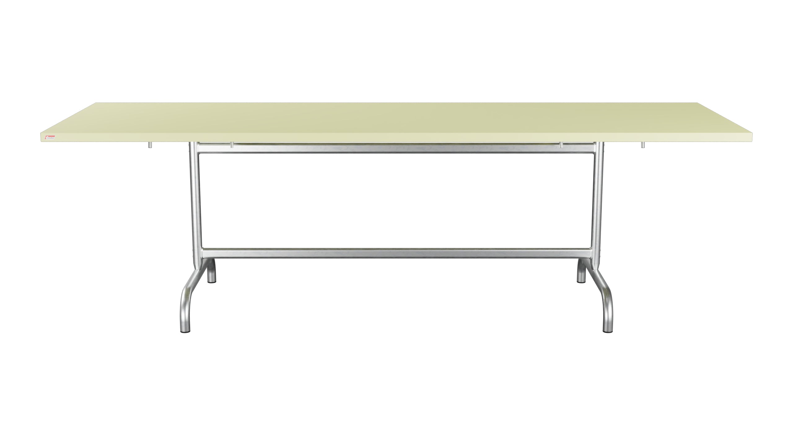 Säntis Metall-Gartentisch 240x80 klappbar in Buchsbaumgelb präsentiert im Onlineshop von KAQTU Design AG. Gartentisch ist von Schaffner