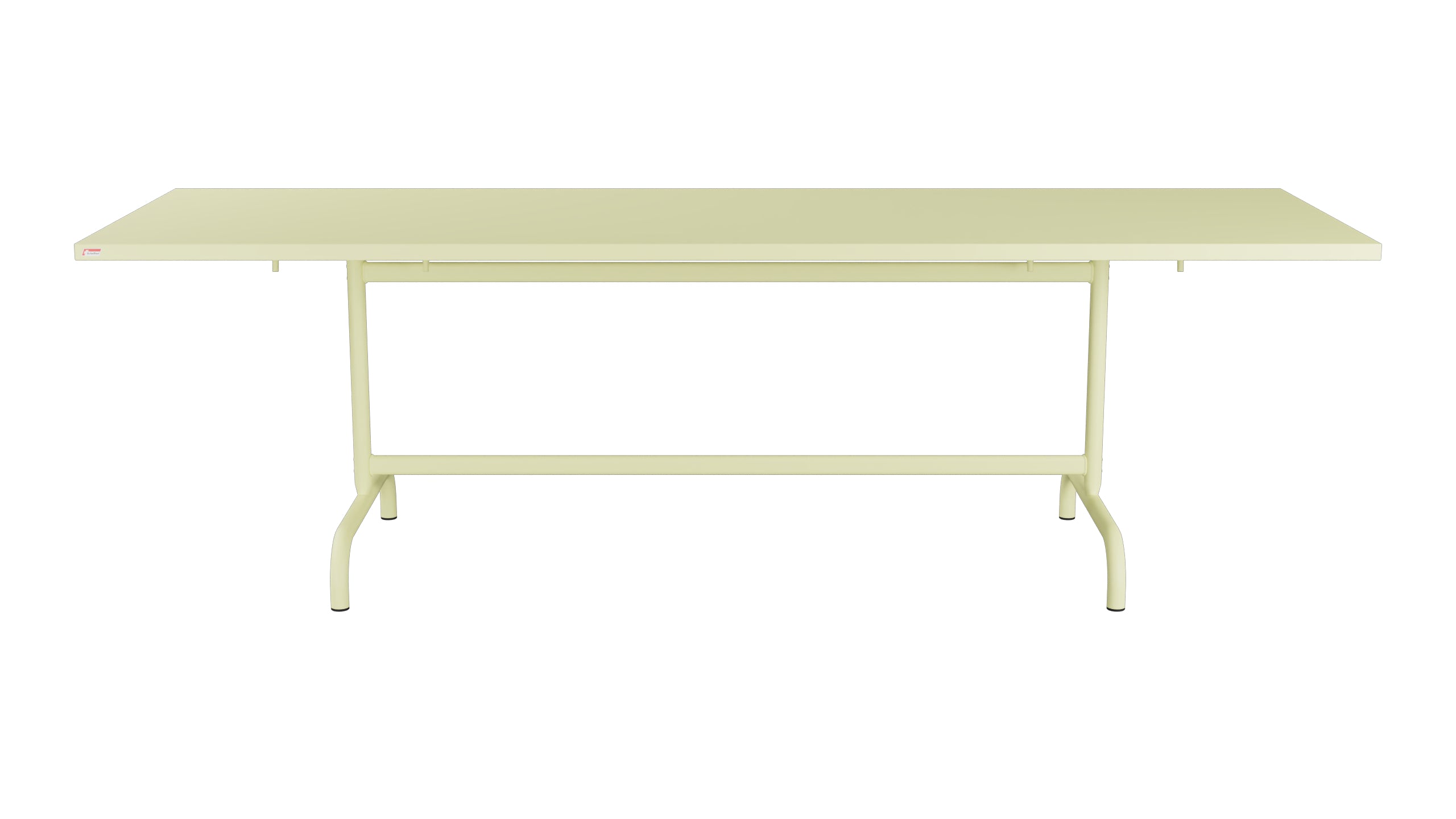 Säntis Metall-Gartentisch 240x80 klappbar in Buchsbaumgelb präsentiert im Onlineshop von KAQTU Design AG. Gartentisch ist von Schaffner