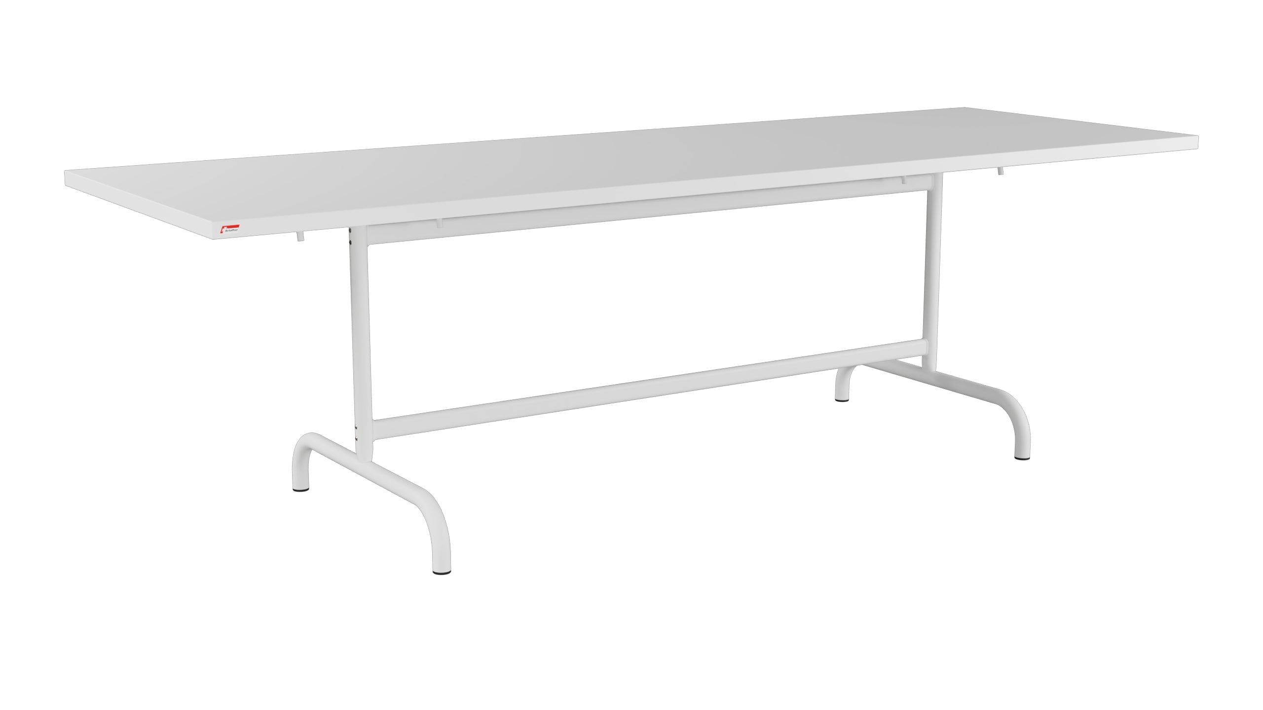 Säntis Metall-Gartentisch 240x80 klappbar in Weiss präsentiert im Onlineshop von KAQTU Design AG. Gartentisch ist von Schaffner