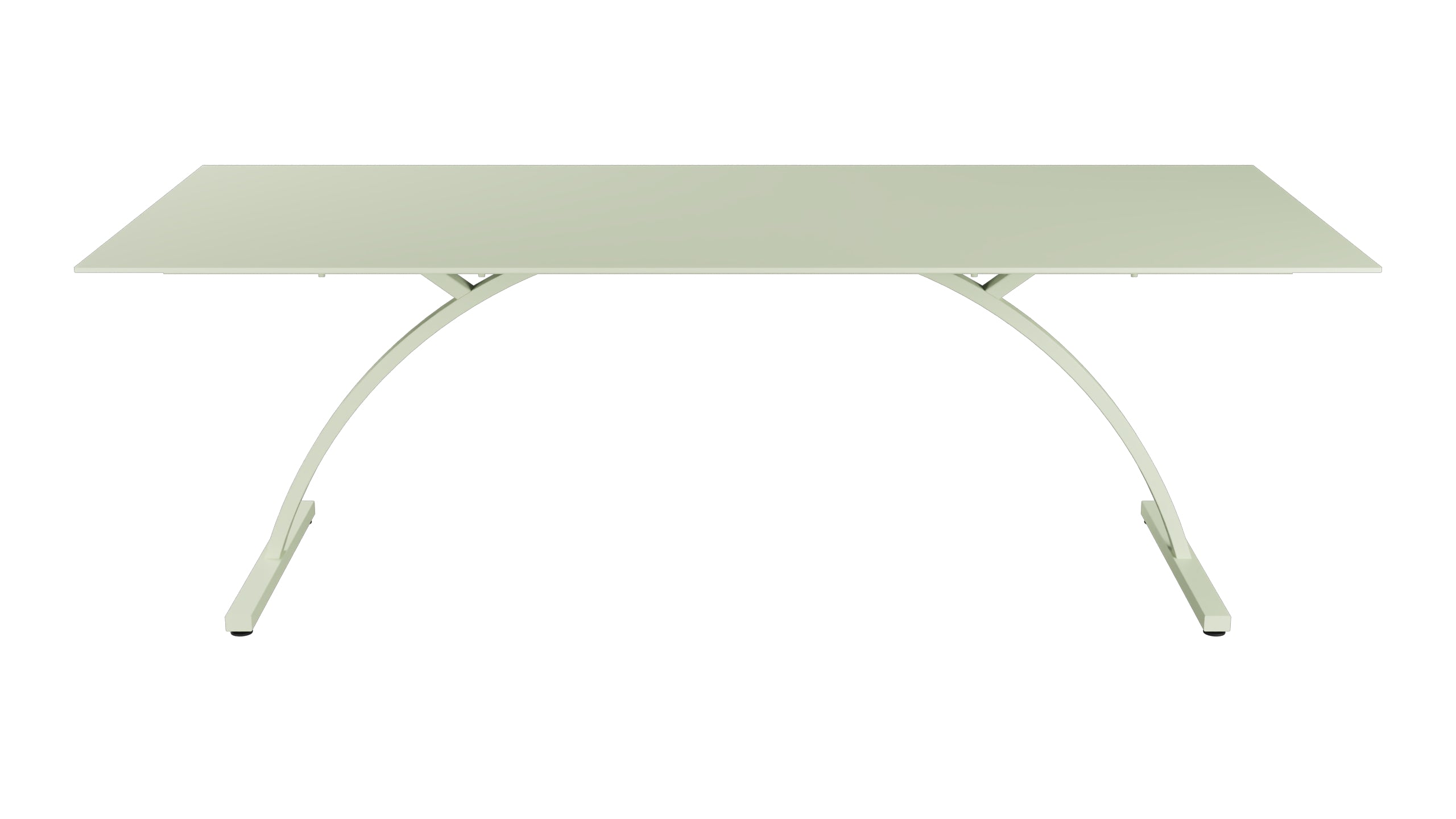 Bernardino Gartentisch aus Glasfaser 220x100 klappbar in Pastellgrün präsentiert im Onlineshop von KAQTU Design AG. Gartentisch ist von Schaffner