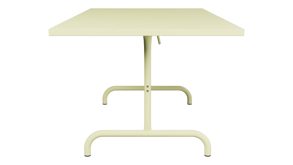 Säntis Metall-Gartentisch 165x90 klappbar in Buchsbaumgelb präsentiert im Onlineshop von KAQTU Design AG. Gartentisch ist von Schaffner