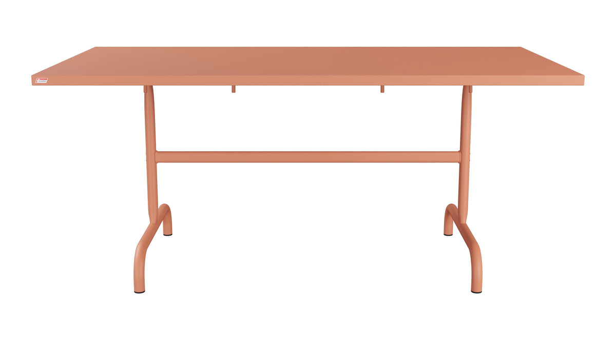 Säntis Metall-Gartentisch 165x90 klappbar in Pastellterracotta präsentiert im Onlineshop von KAQTU Design AG. Gartentisch ist von Schaffner