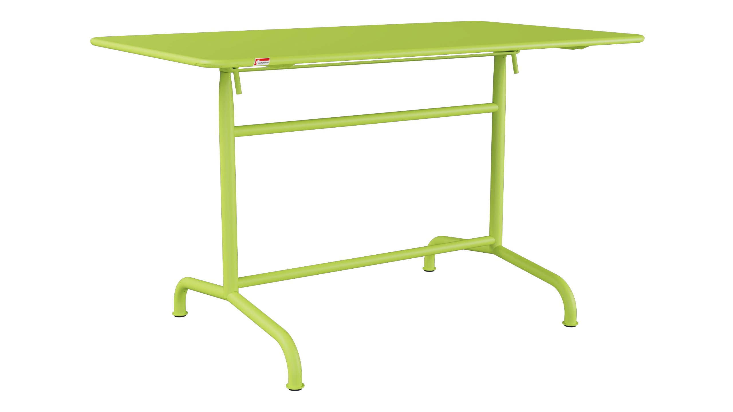 Rigi Metall-Gartentisch 120x70 klappbar in Hellgrün präsentiert im Onlineshop von KAQTU Design AG. Gartentisch ist von Schaffner