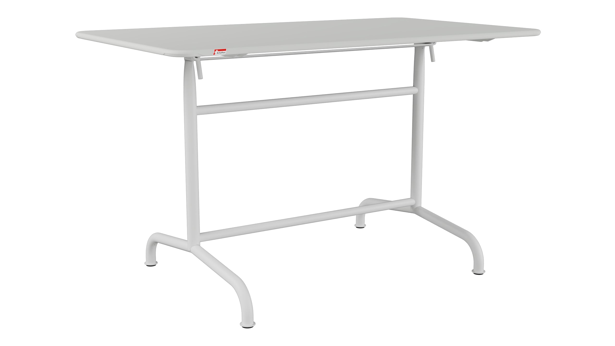Rigi Metall-Gartentisch 120x70 klappbar in Alusilber präsentiert im Onlineshop von KAQTU Design AG. Gartentisch ist von Schaffner