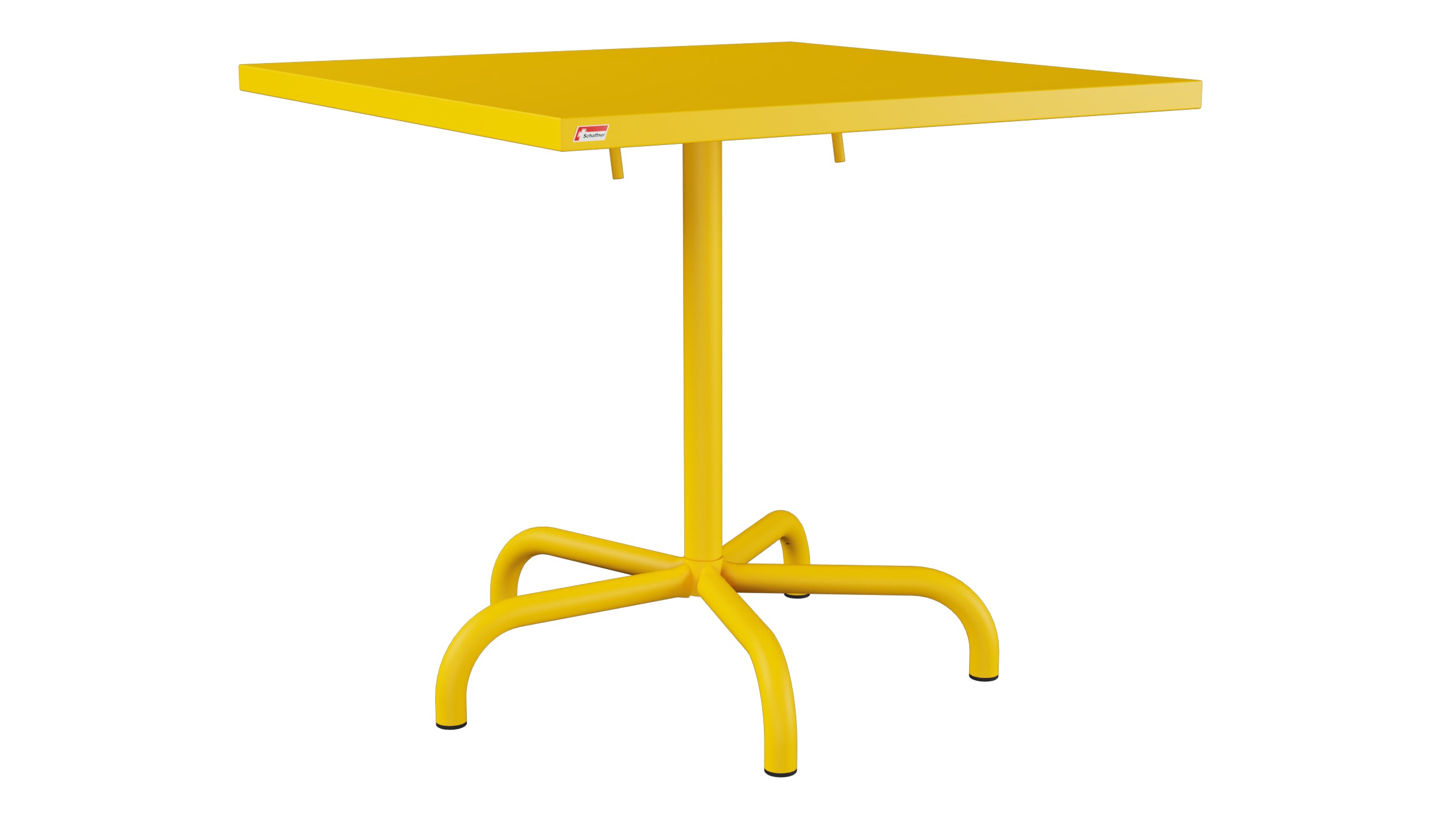 Säntis Metall-Gartentisch 80x80 klappbar in Gelb präsentiert im Onlineshop von KAQTU Design AG. Gartentisch ist von Schaffner