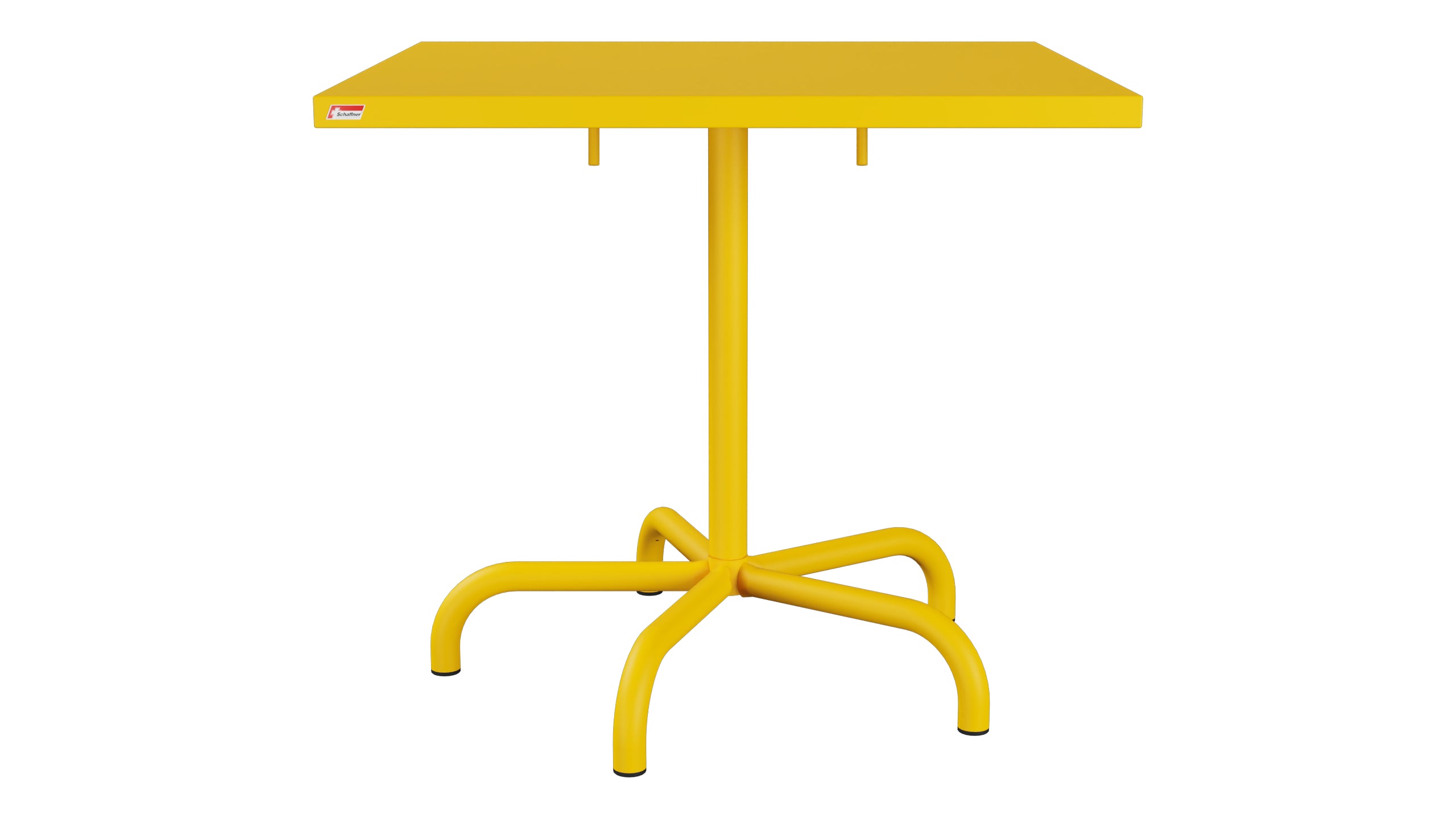Säntis Metall-Gartentisch 80x80 klappbar in Gelb präsentiert im Onlineshop von KAQTU Design AG. Gartentisch ist von Schaffner