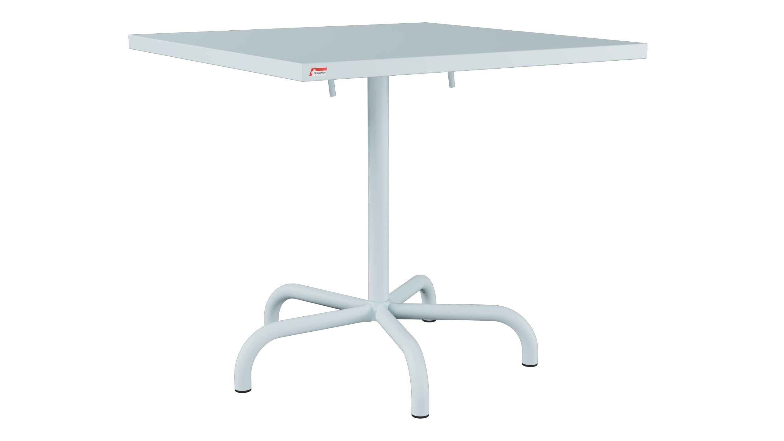 Säntis Metall-Gartentisch 80x80 klappbar in Pastellblau präsentiert im Onlineshop von KAQTU Design AG. Gartentisch ist von Schaffner