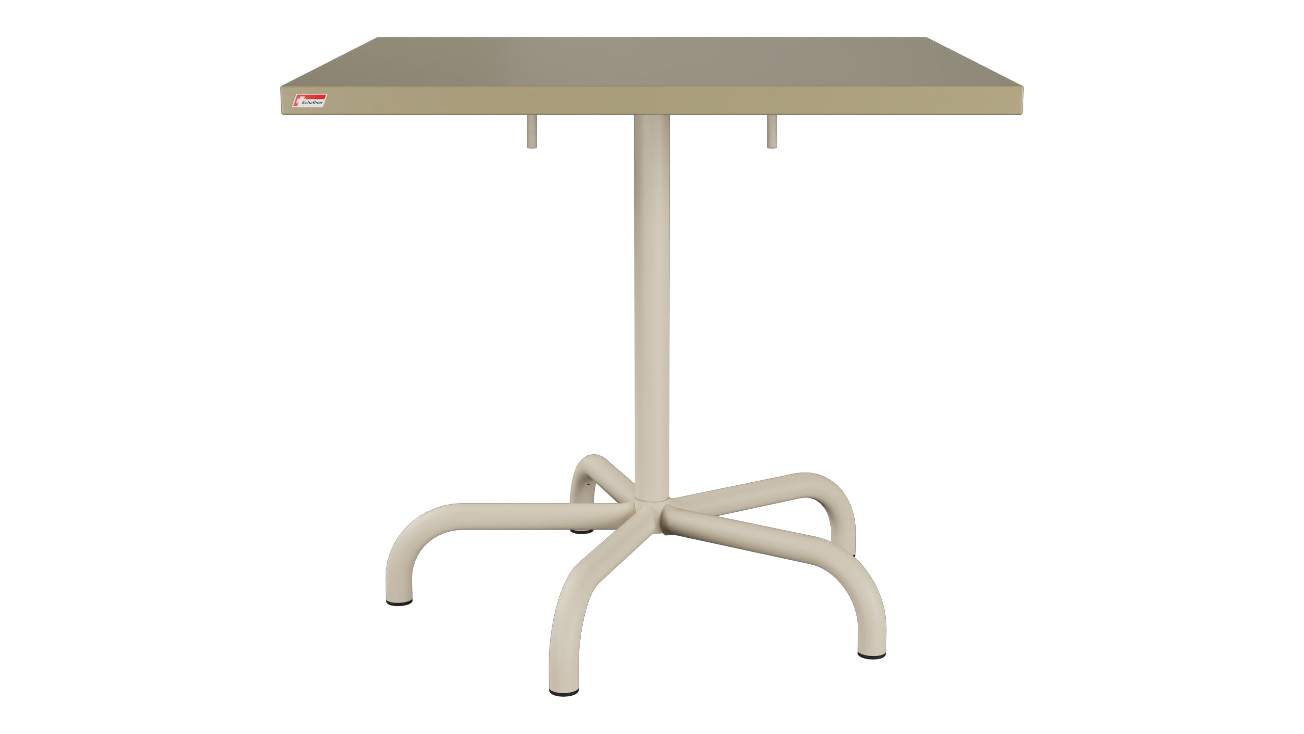Säntis Metall-Gartentisch 80x80 klappbar in Champagner präsentiert im Onlineshop von KAQTU Design AG. Gartentisch ist von Schaffner