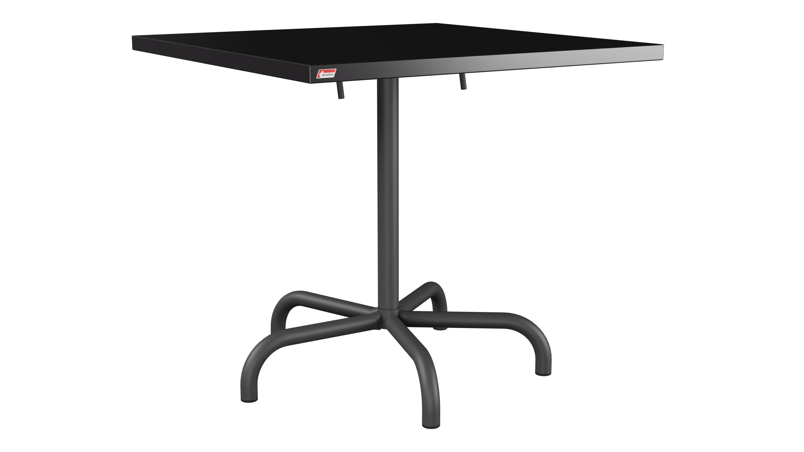 Säntis Metall-Gartentisch 80x80 klappbar in Schwarz präsentiert im Onlineshop von KAQTU Design AG. Gartentisch ist von Schaffner