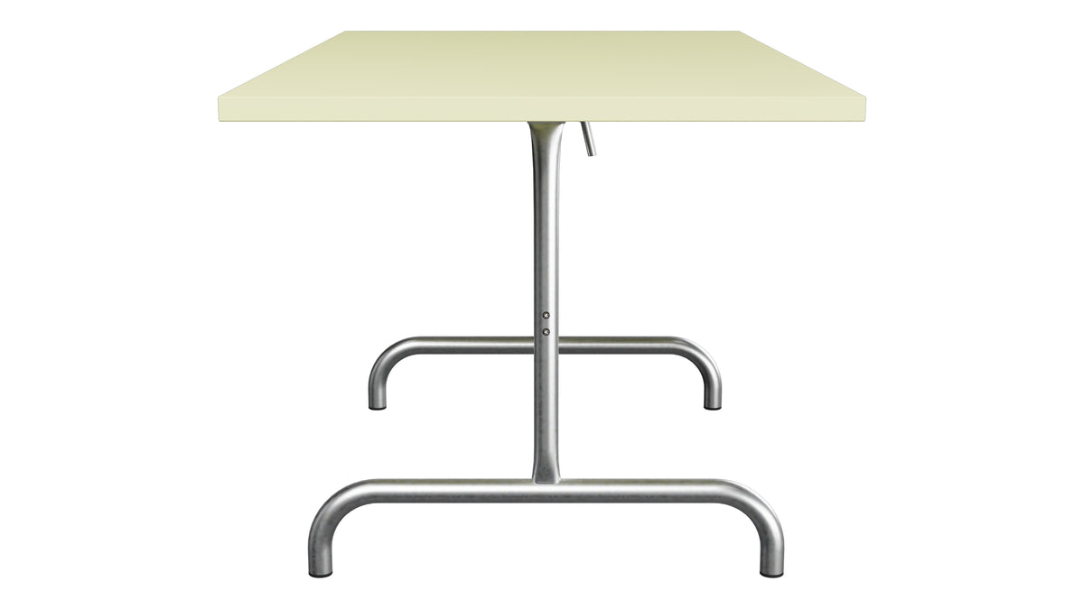 Säntis Metall-Gartentisch 140x80 klappbar in Buchsbaumgelb präsentiert im Onlineshop von KAQTU Design AG. Gartentisch ist von Schaffner